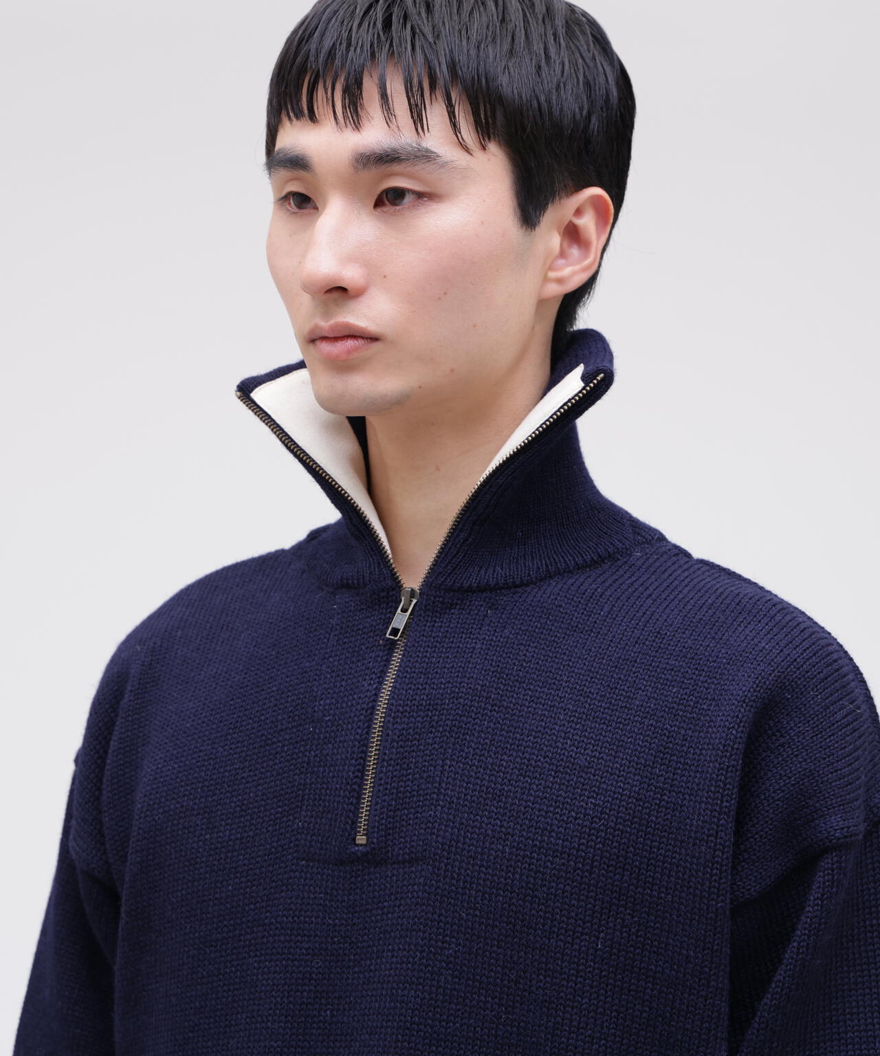 MILLER RAYNER / Quarter neck polo sweater