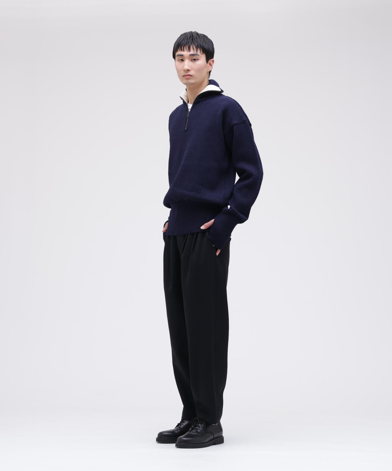 MILLER RAYNER / Quarter neck polo sweater