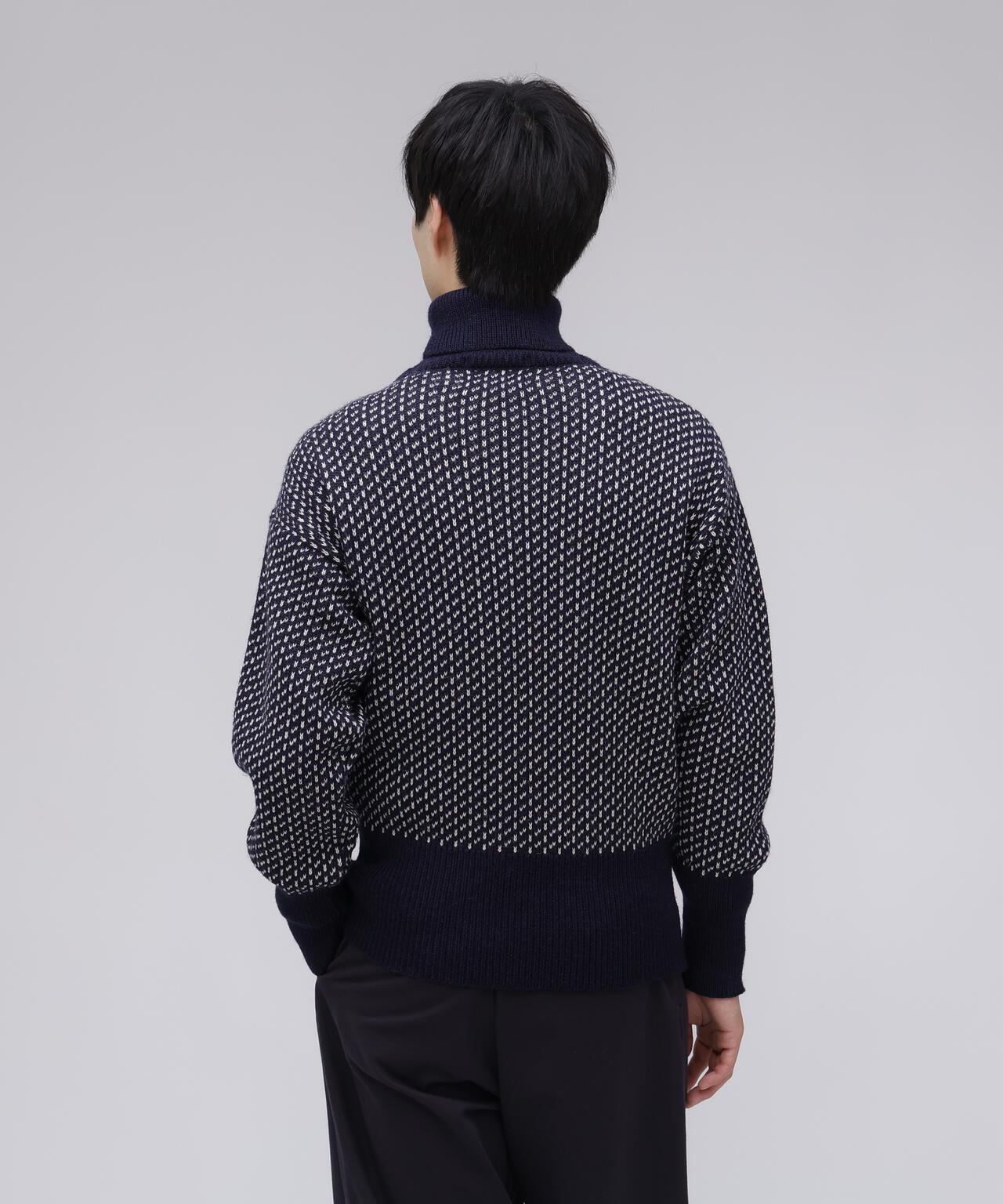 MILLER RAYNER / Roll neck nordic pattern sweater