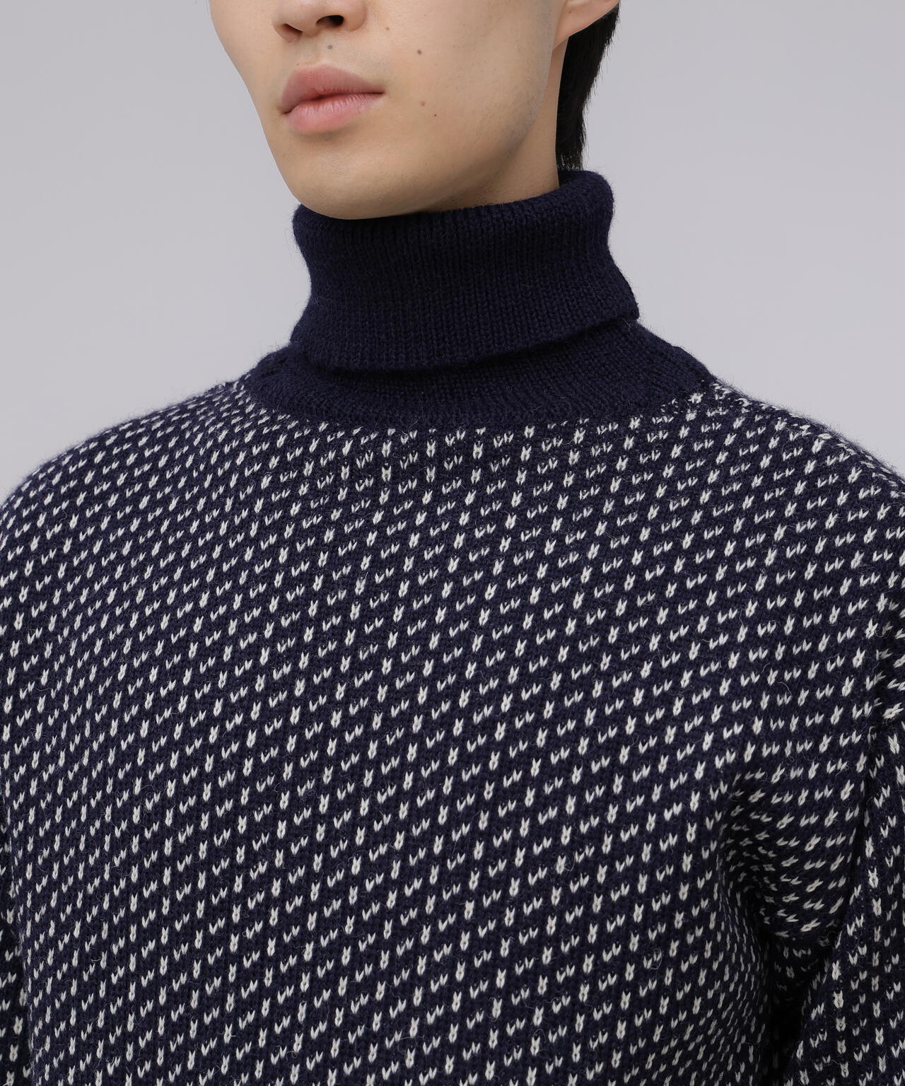 MILLER RAYNER / Roll neck nordic pattern sweater