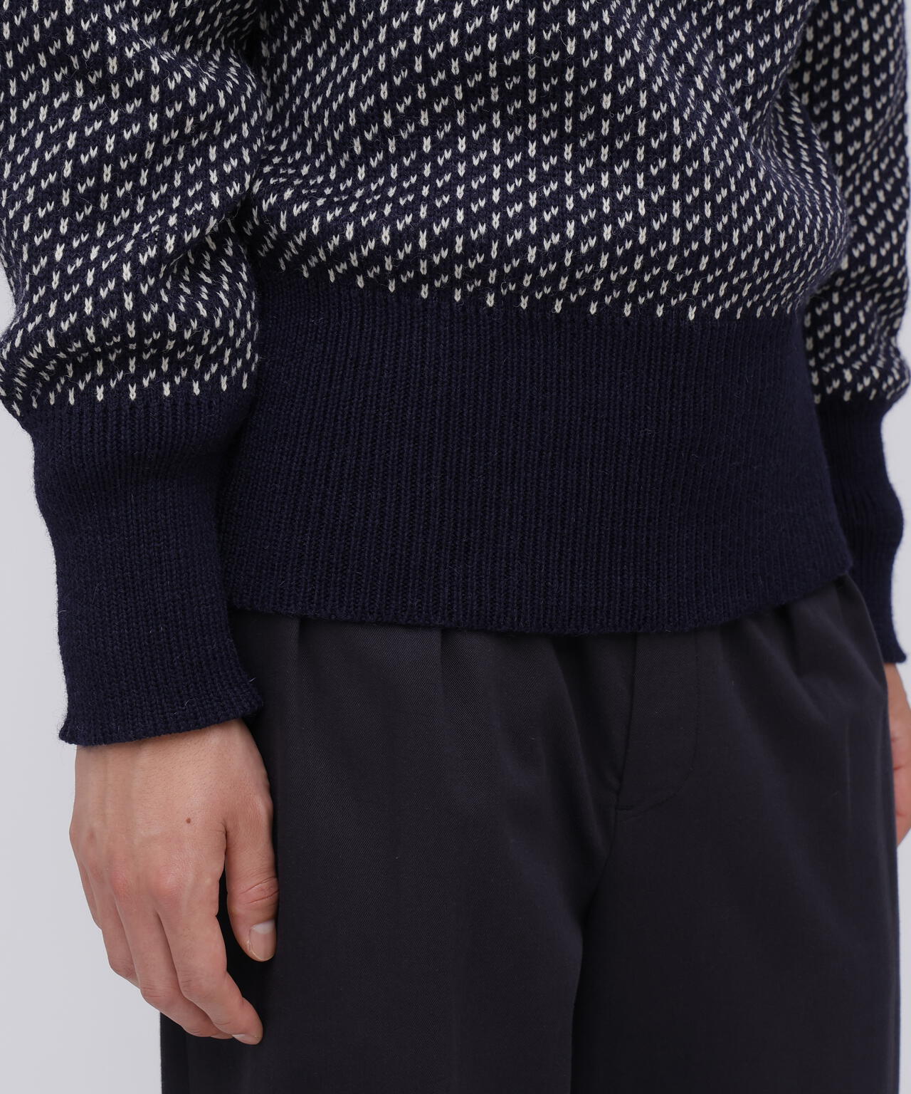 MILLER RAYNER / Roll neck nordic pattern sweater