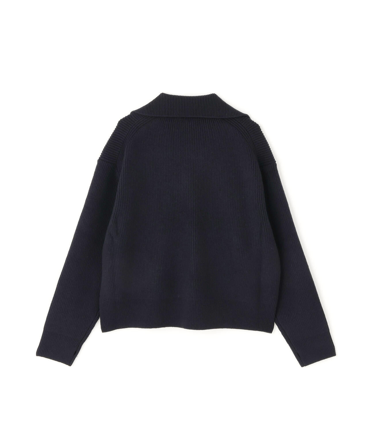 STUDIO NICHOLSON / LAMBSWOOL RIB POLO COLLAR JUMPER