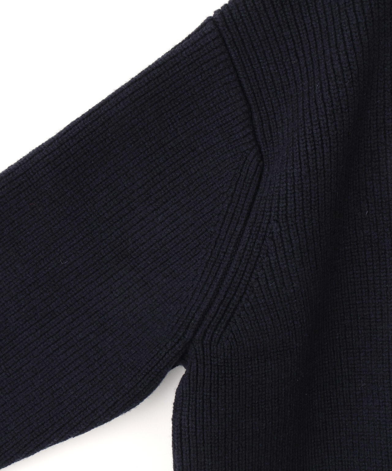 STUDIO NICHOLSON / LAMBSWOOL RIB POLO COLLAR JUMPER