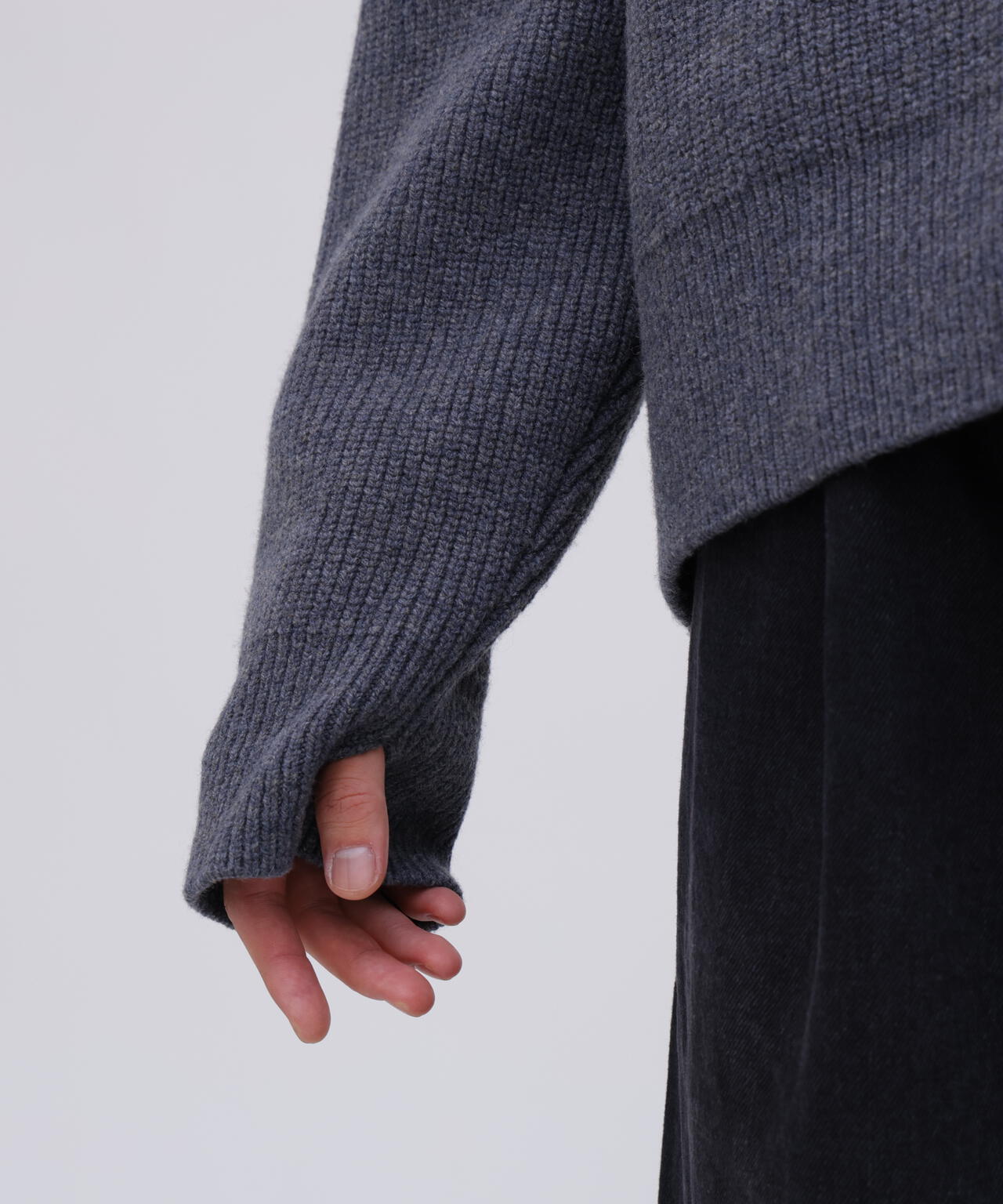 [別注]STUDIO NICHOLSON / LAMBSWOOL RIB POLO COLLAR JUMPER