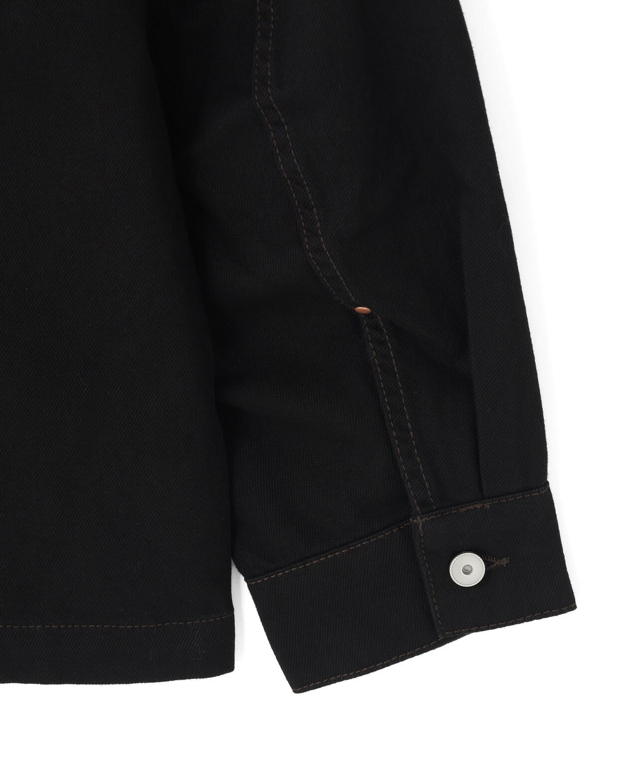 LEMAIRE / WORKWEAR OVERSHIRT WITH LEATHER COLLAR