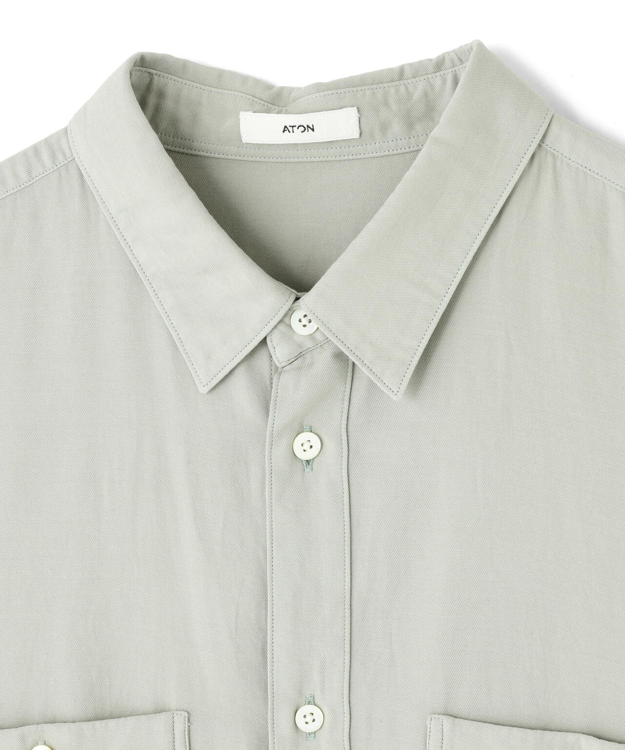 ATON / COTTON SILK VIERA LOOSE FIT HALF SLEEVE SHIRT