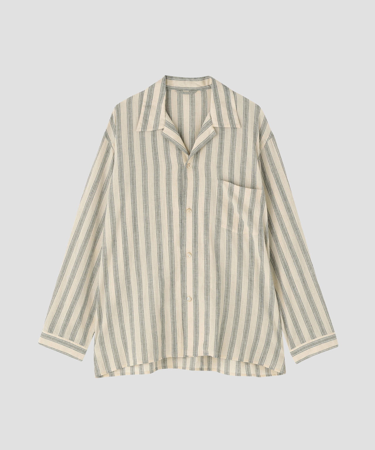 [別注]blurhms / COTTON LINEN OPEN-COLLAR SHIRT LONG SLEEVE