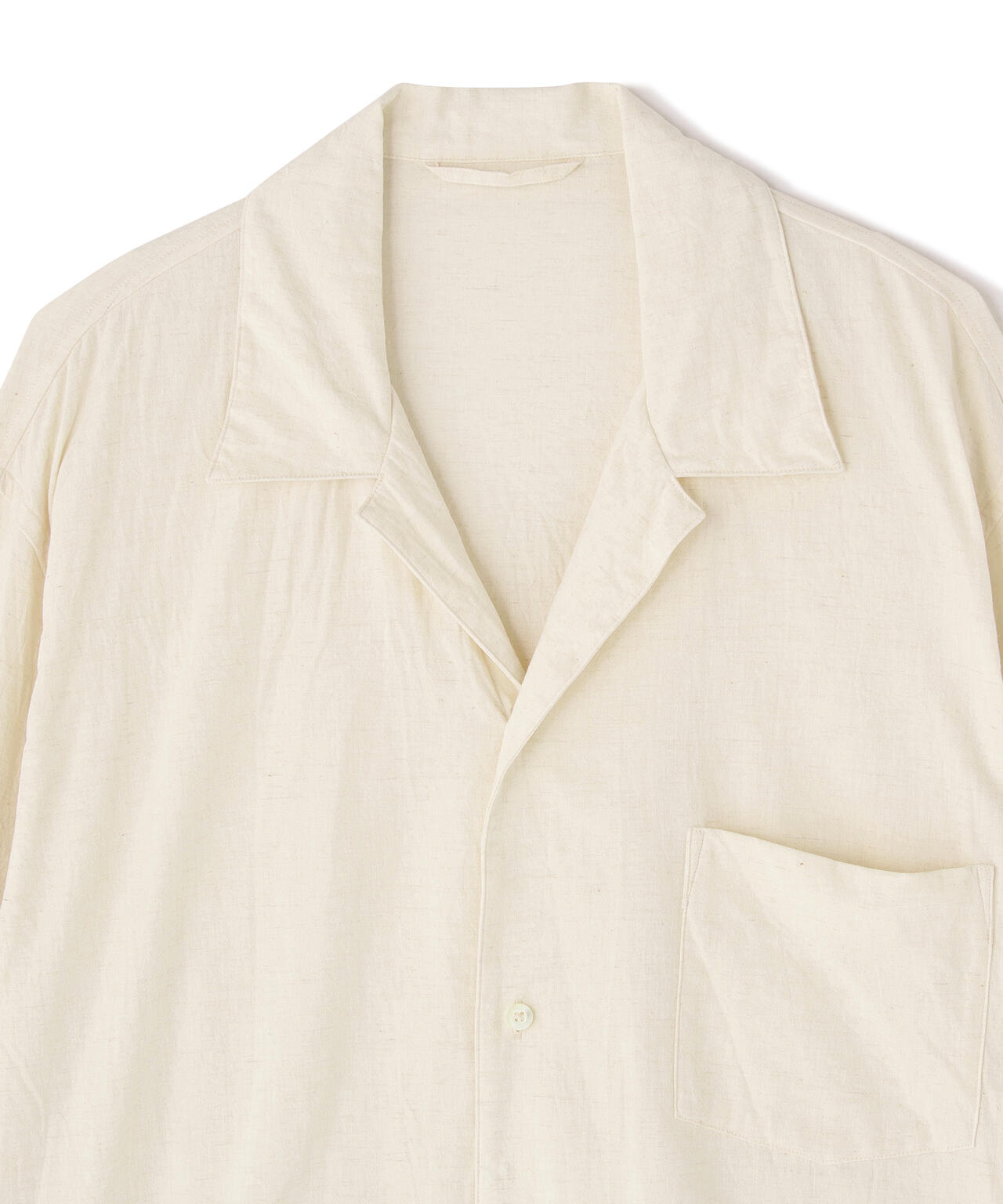 [別注]blurhms / COTTON LINEN OPEN-COLLAR SHIRT LONG SLEEVE