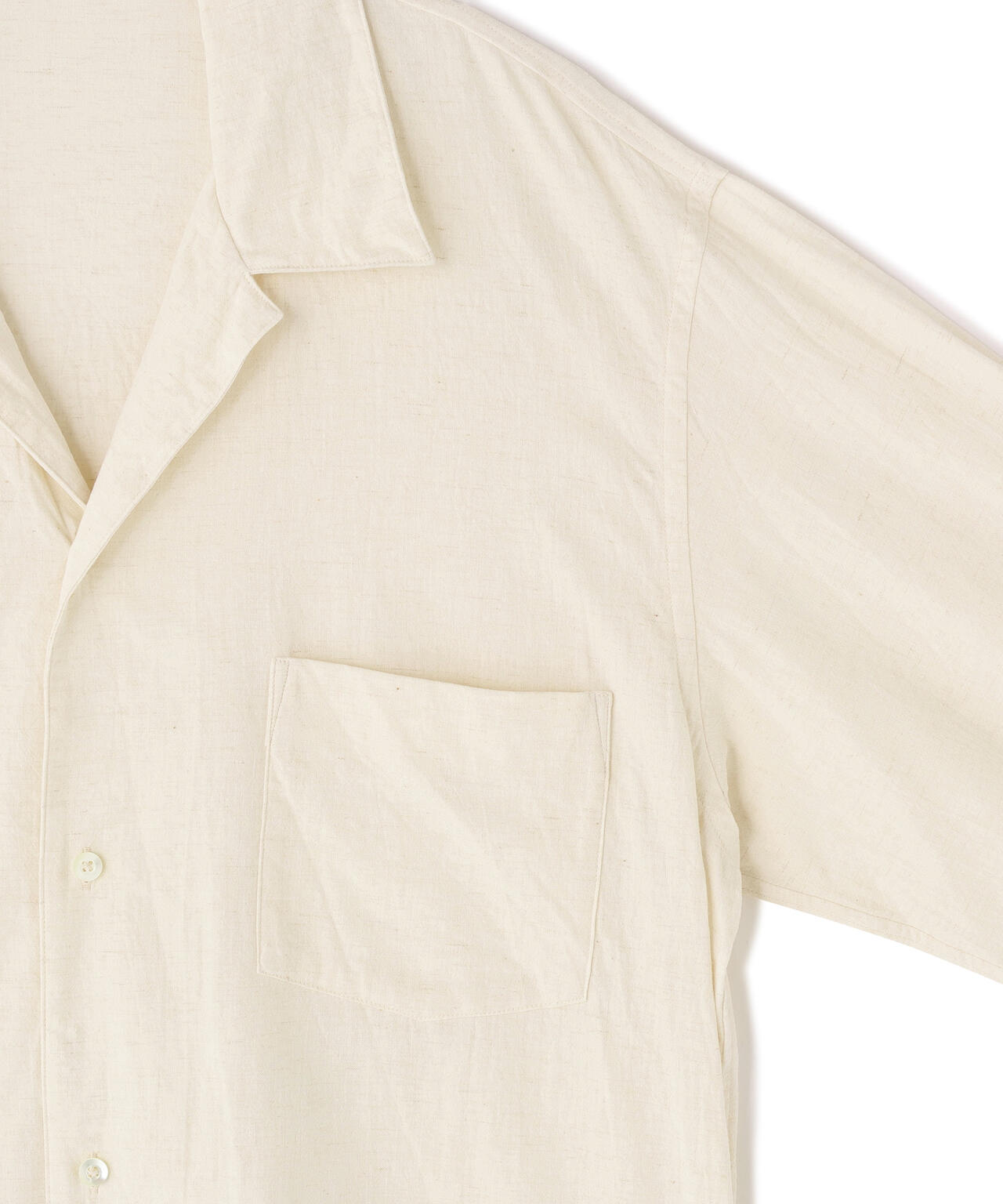 [別注]blurhms / COTTON LINEN OPEN-COLLAR SHIRT LONG SLEEVE