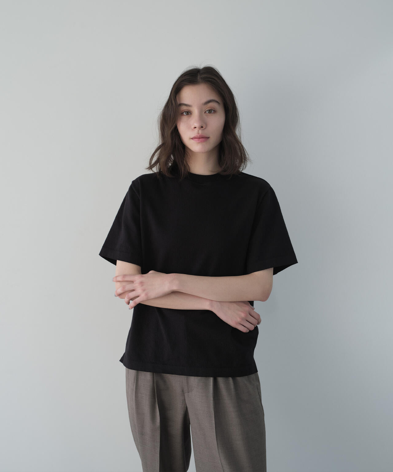 [別注]Yonetomi / LIGHT WAVE COTTON KNIT TEE