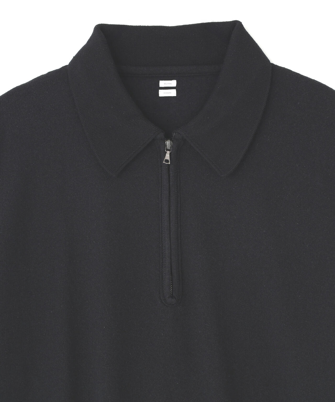 blurhms / COTTON SILK NEP HARF-ZIP PULLOVER
