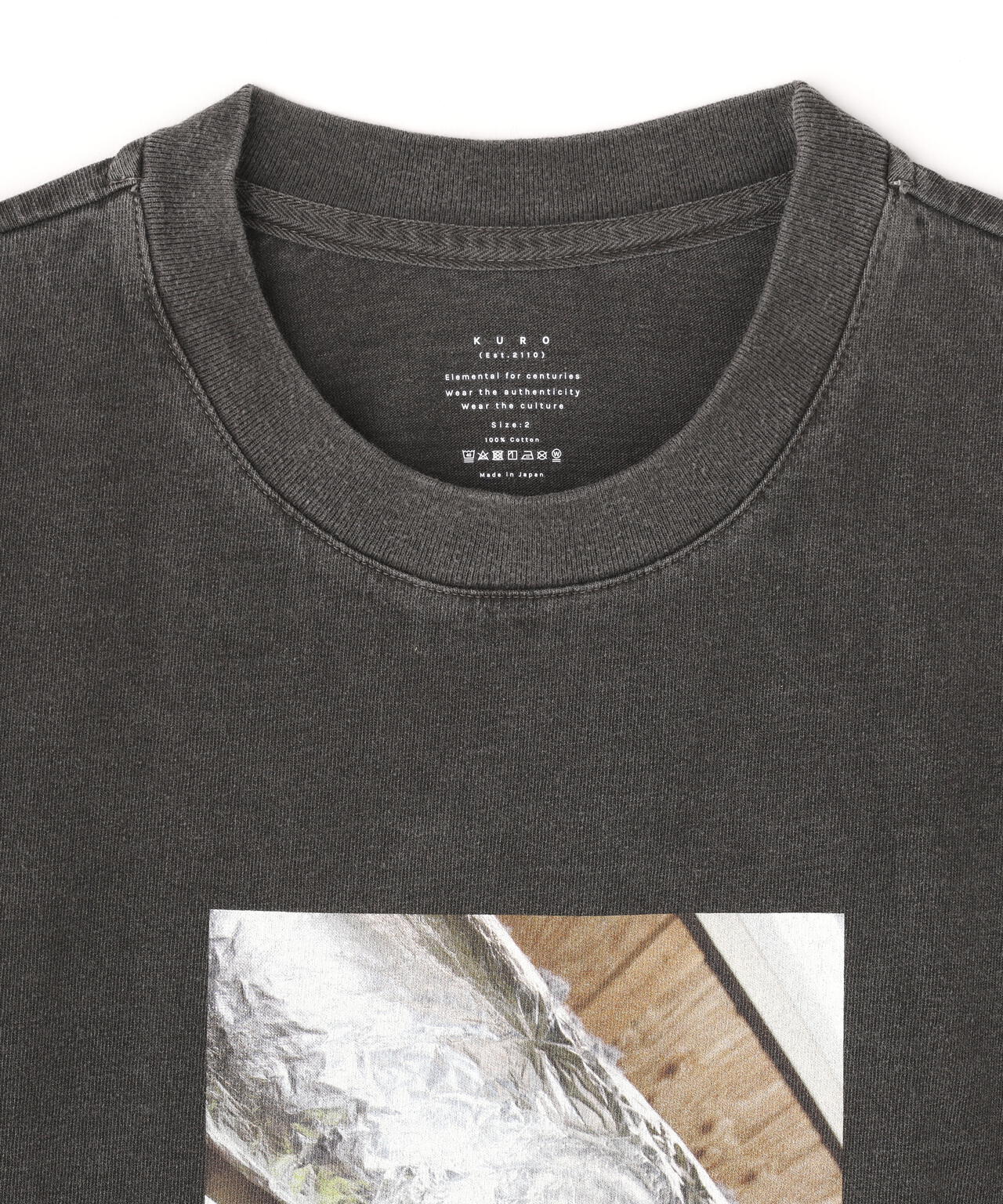 KURO / 17/-ROUND SHAPE DYED TEE ''From Follows Function''