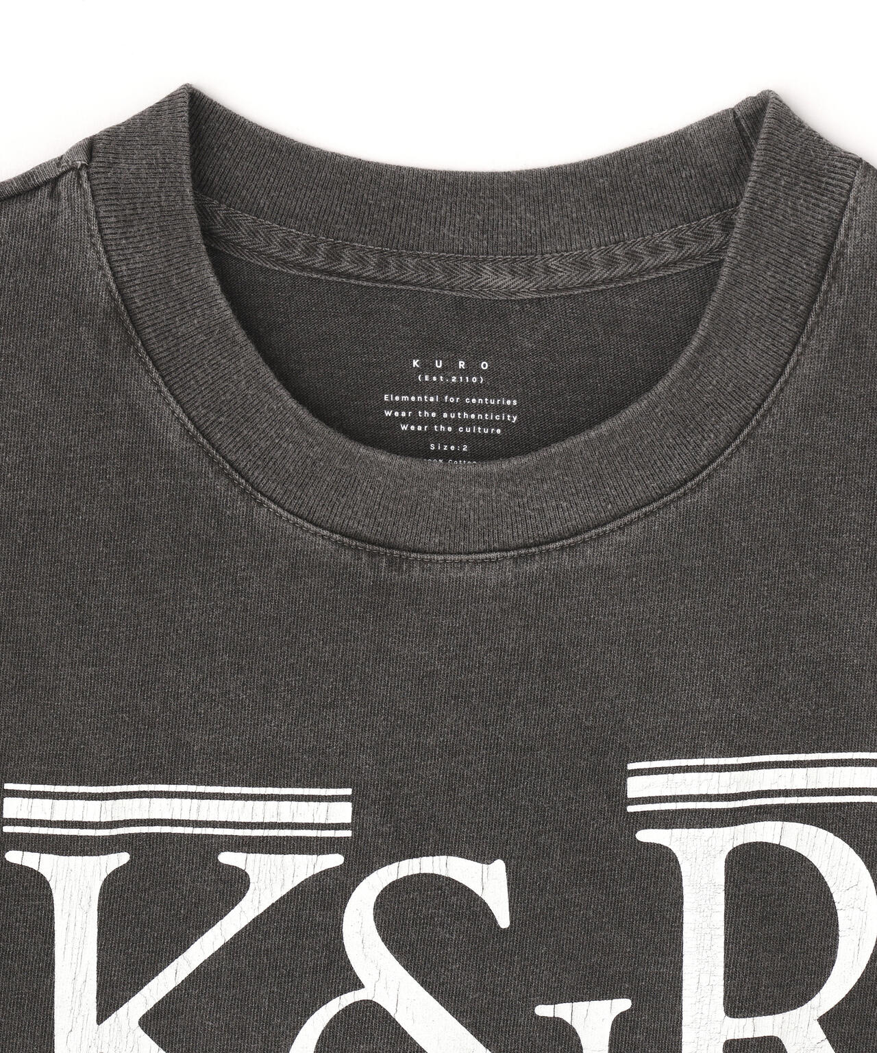 KURO / 17/-ROUND SHAPE DYED TEE ''K&R-Kitsch&Royals''