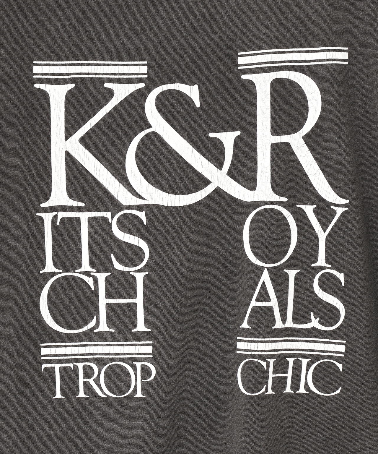 KURO / 17/-ROUND SHAPE DYED TEE ''K&R-Kitsch&Royals''