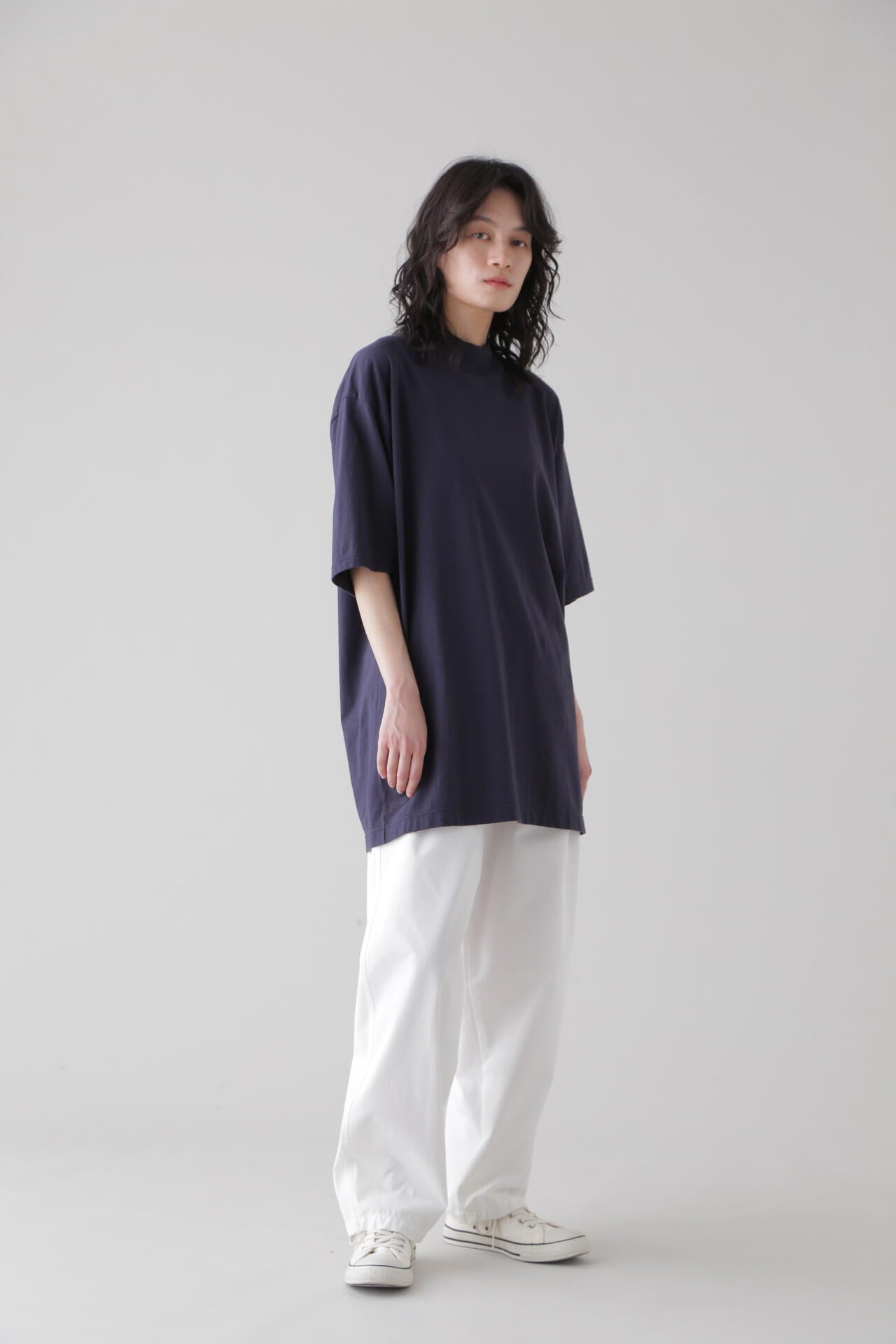 Ｙ / ORGANIC COTTON JERSEY MOCK NECK S/S T