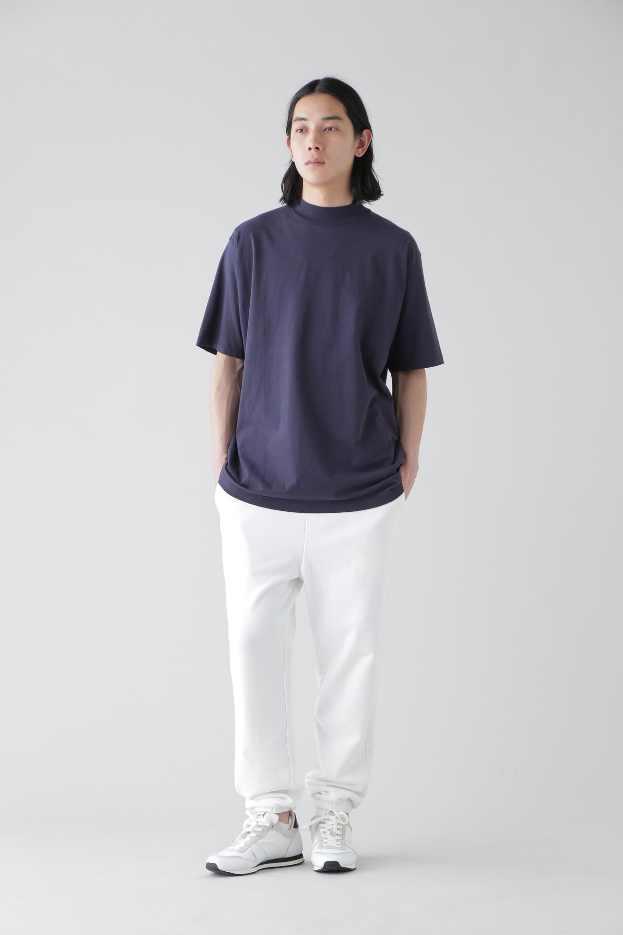 Ｙ / ORGANIC COTTON JERSEY MOCK NECK S/S T