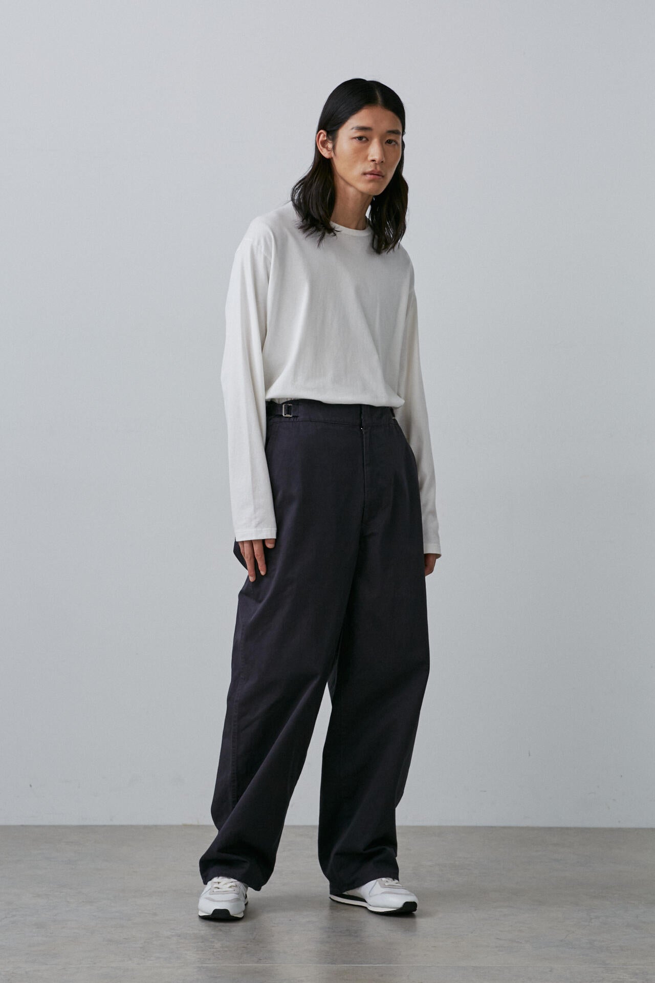 Ｙ / ORGANIC COTTON CHINO ADJUSTER TROUSERS