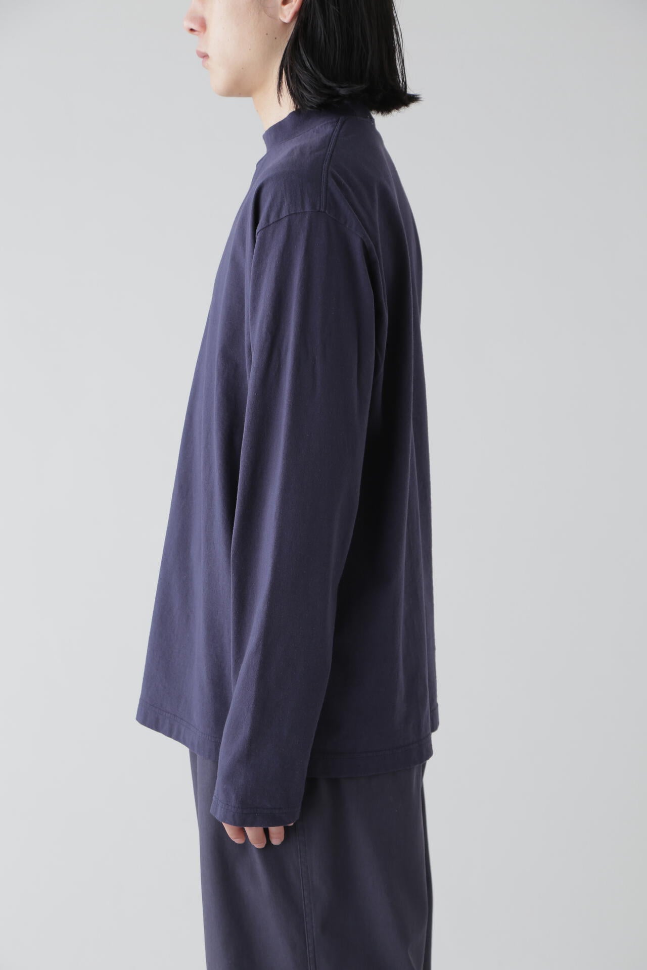 Ｙ / ORGANIC COTTON JERSEY MOCK NECK L/S T