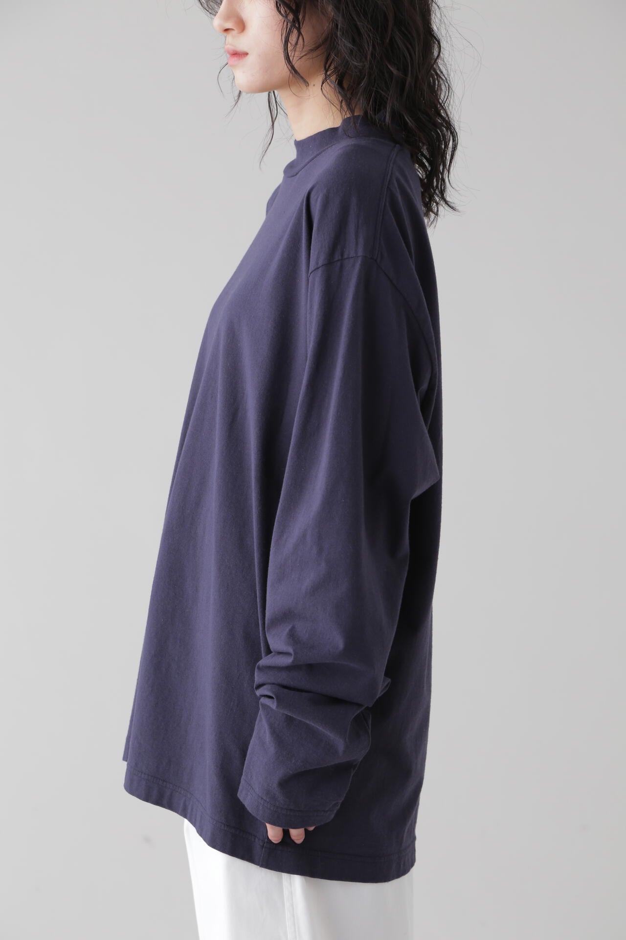 Ｙ / ORGANIC COTTON JERSEY MOCK NECK L/S T