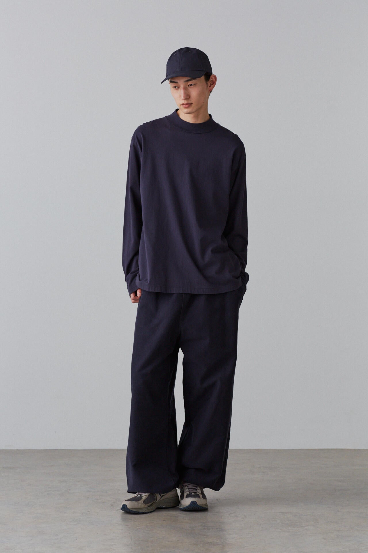 Ｙ / ORGANIC COTTON JERSEY MOCK NECK L/S T