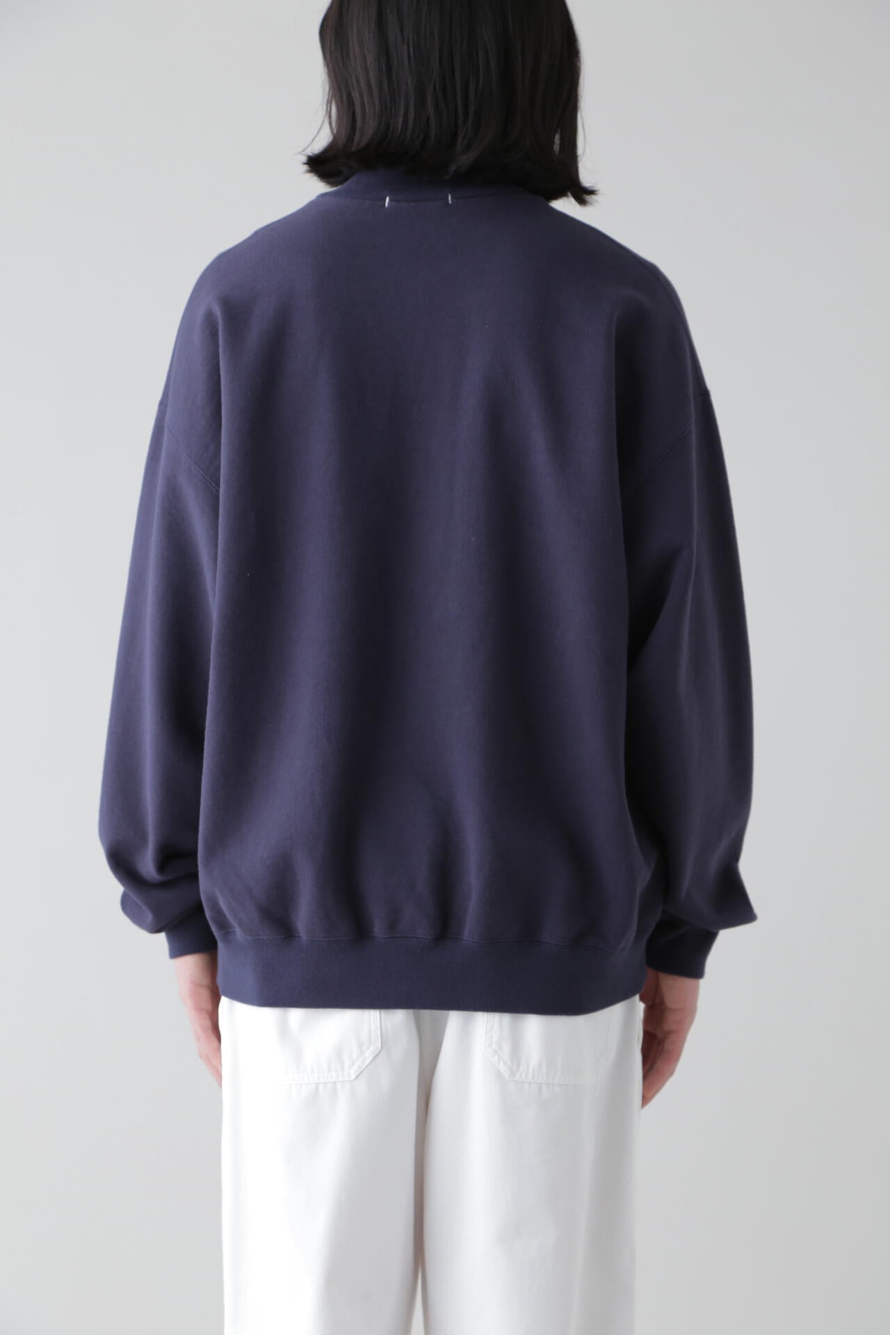 Ｙ / ORGANIC COTTON BLEND HEAVY WEIGHT FLEECE HALF ZIP