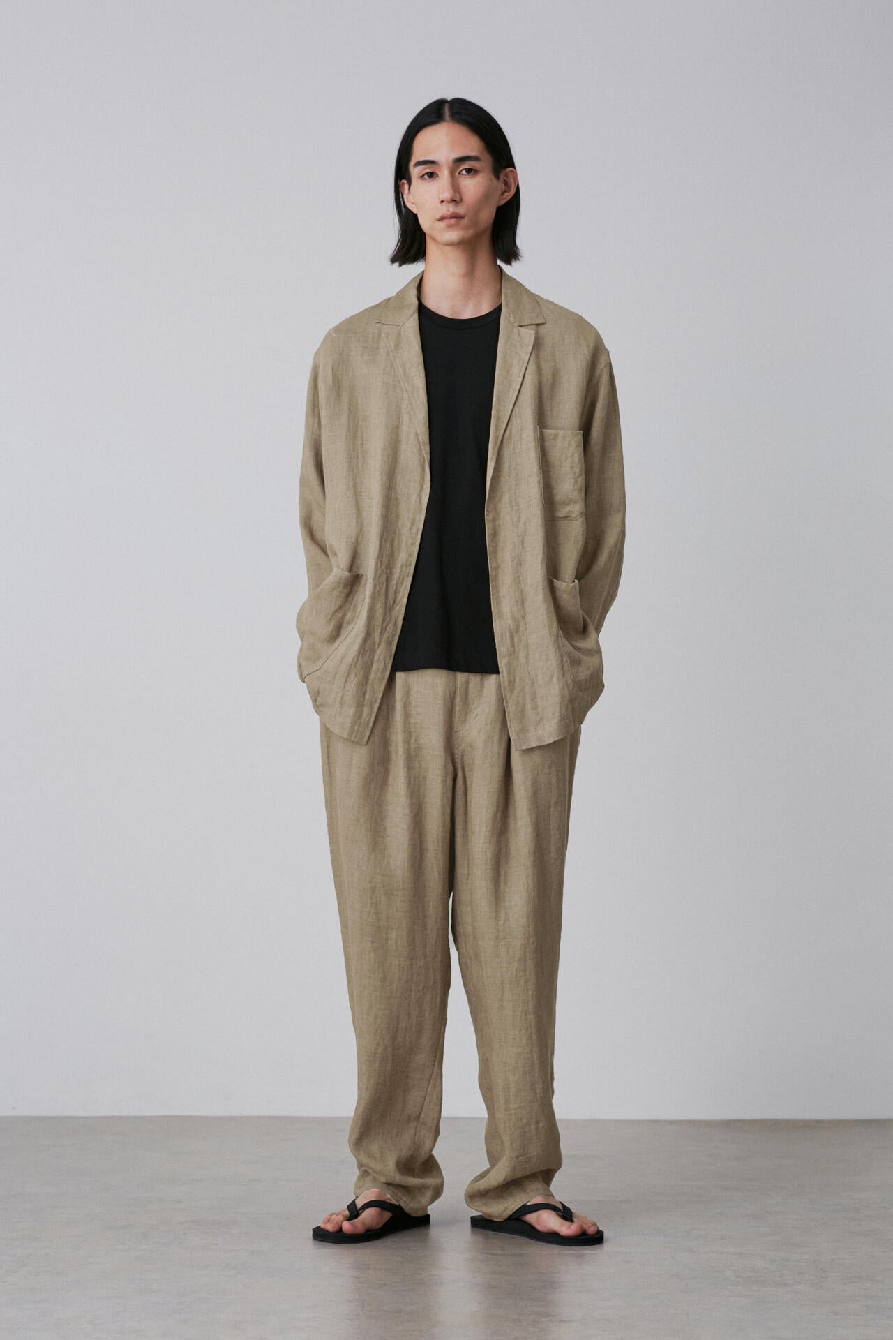 YLEVE / LINEN POPLIN JACKET