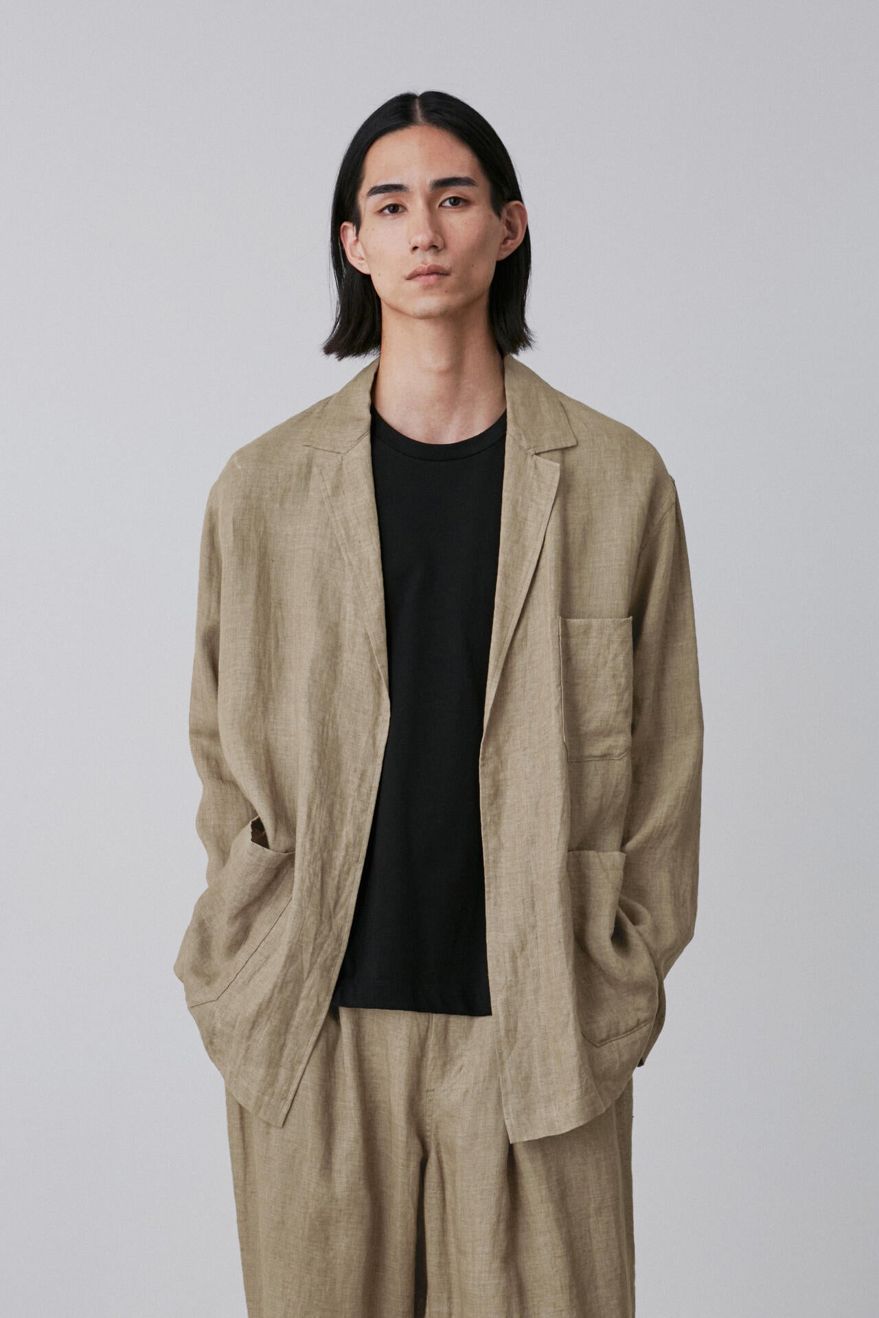 YLEVE / LINEN POPLIN JACKET