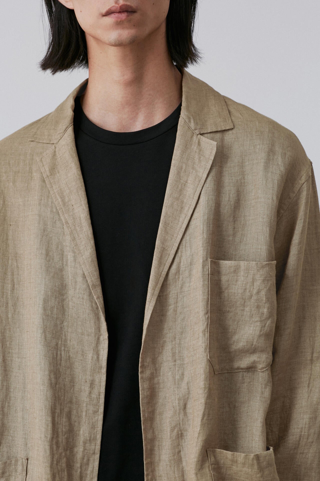 YLEVE / LINEN POPLIN JACKET