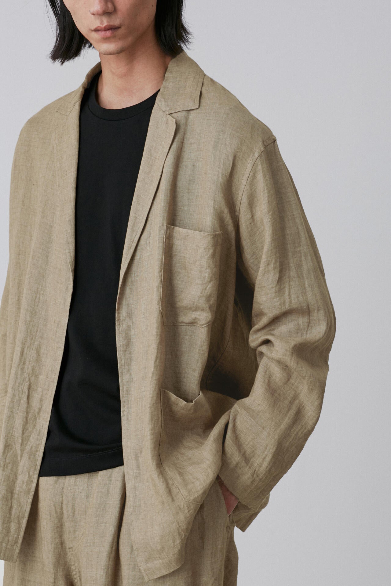 YLEVE / LINEN POPLIN JACKET