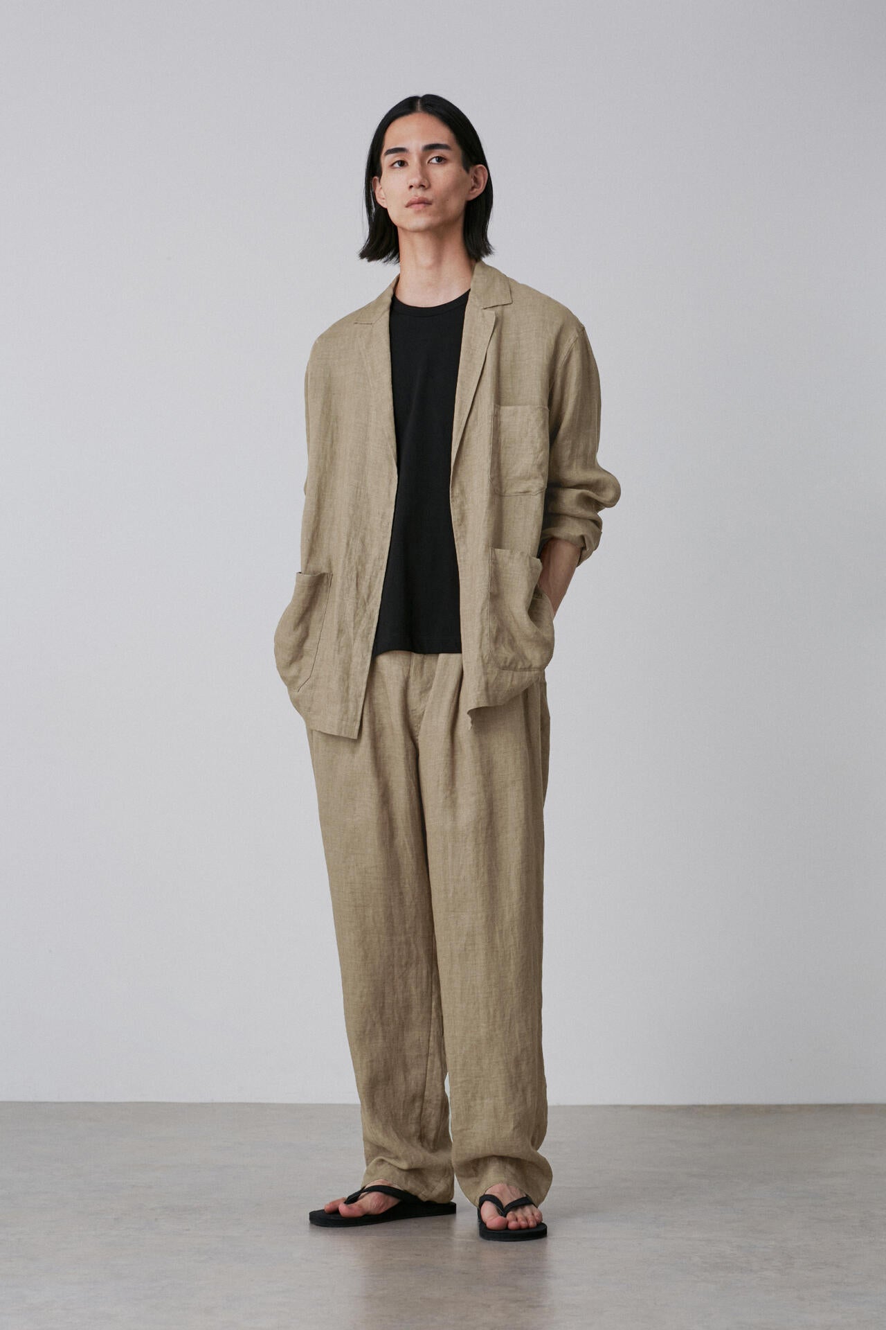 YLEVE / LINEN POPLIN JACKET