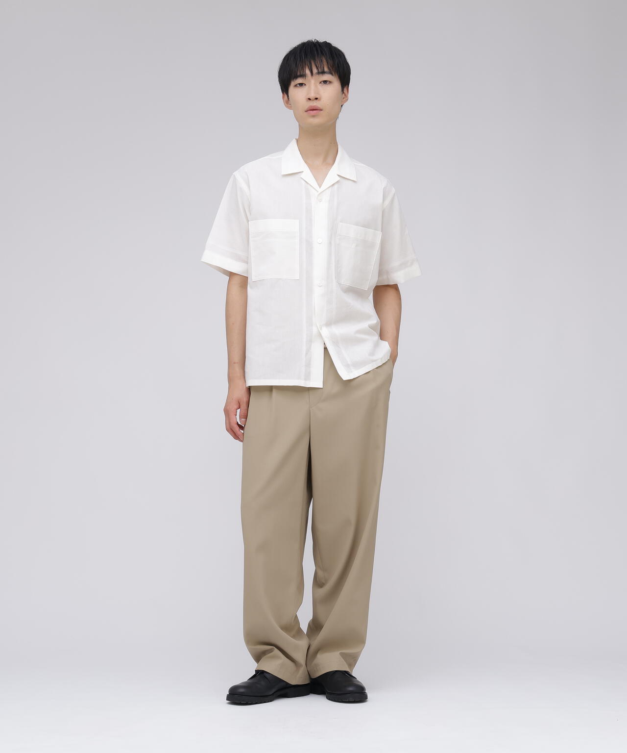 YLEVE / HIGHTWISTED COTTON GABA EASY TROUSERS