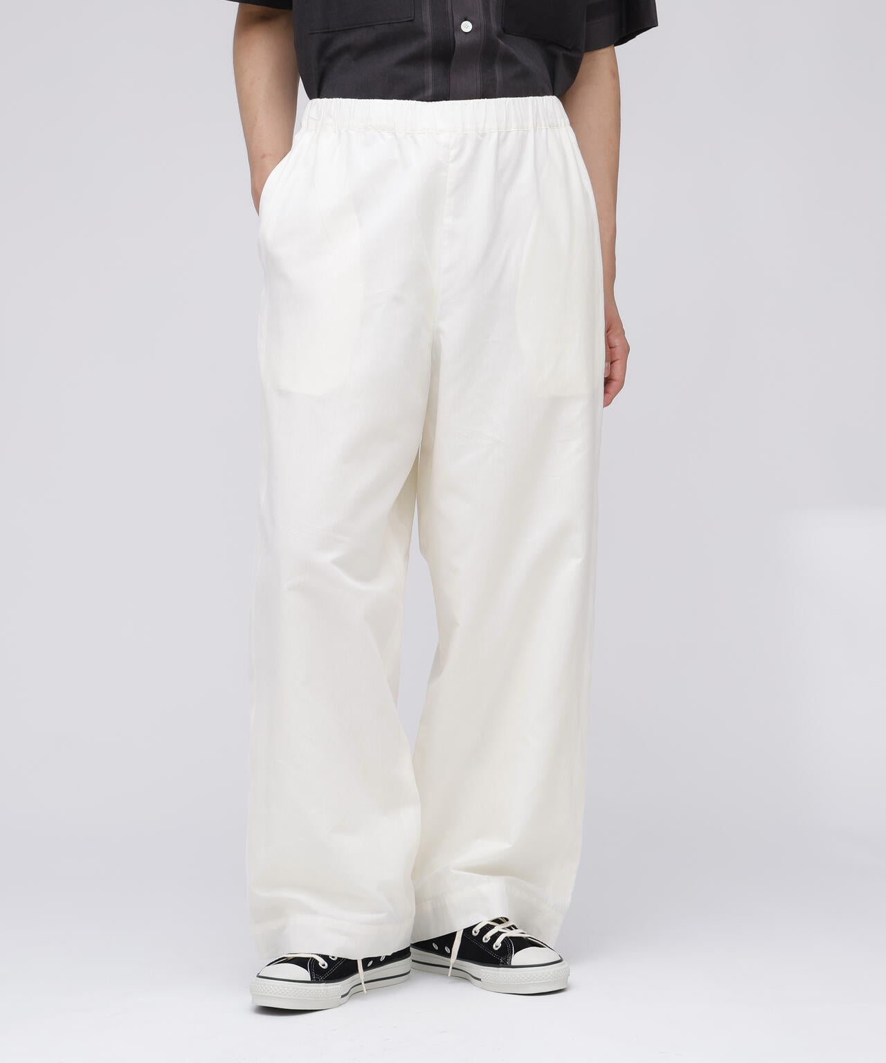 YLEVE / DOBBY STRIPE CHAMBRAY EASY TROUSERS MEN