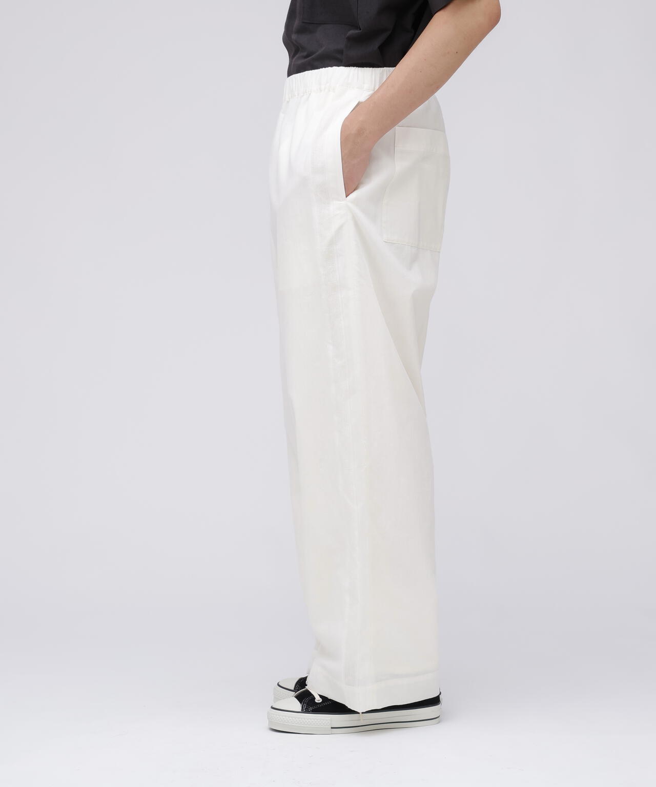 YLEVE / DOBBY STRIPE CHAMBRAY EASY TROUSERS MEN