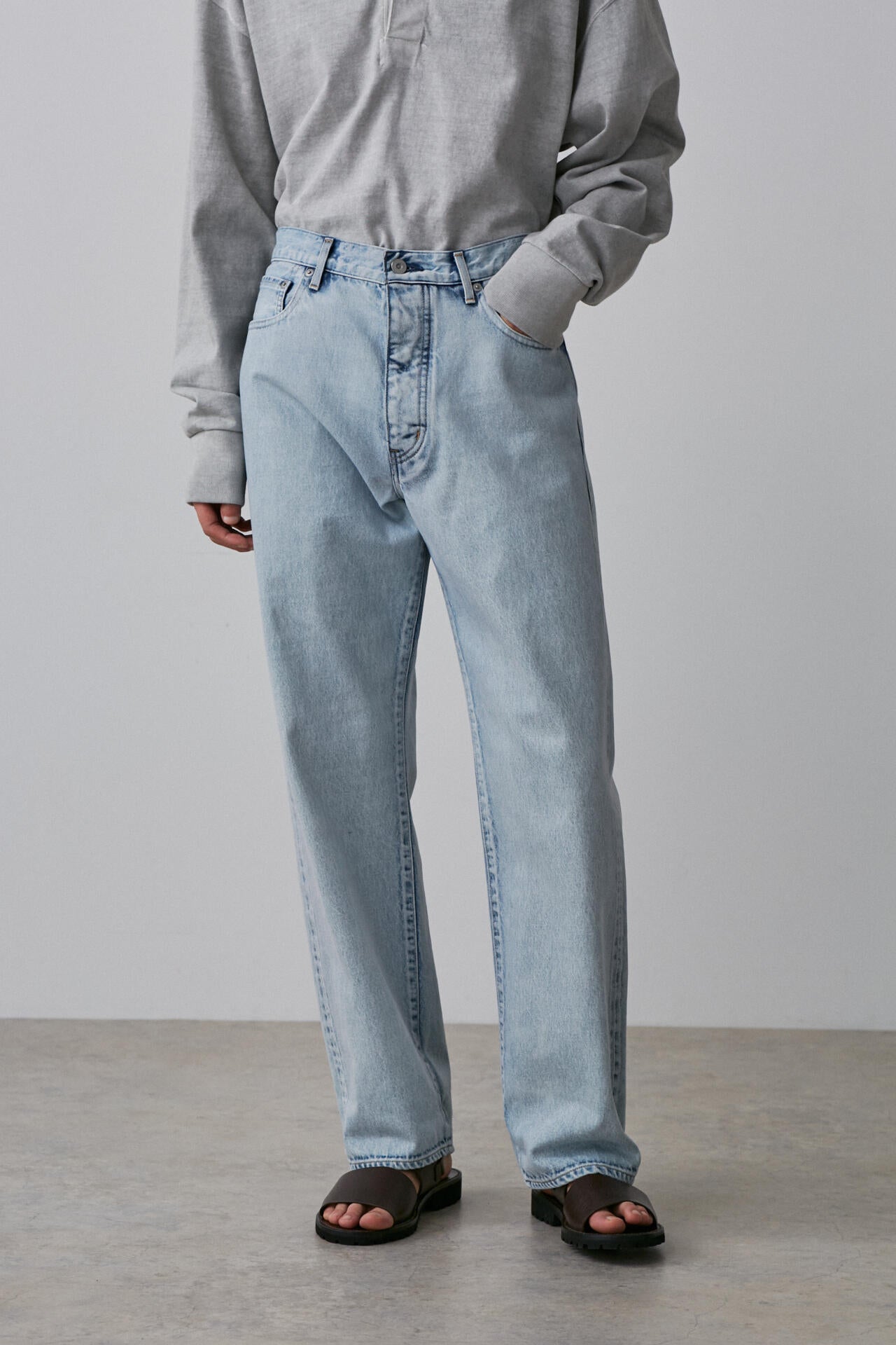 YLEVE / 13.5oz DENIM STRAIGHT FADE