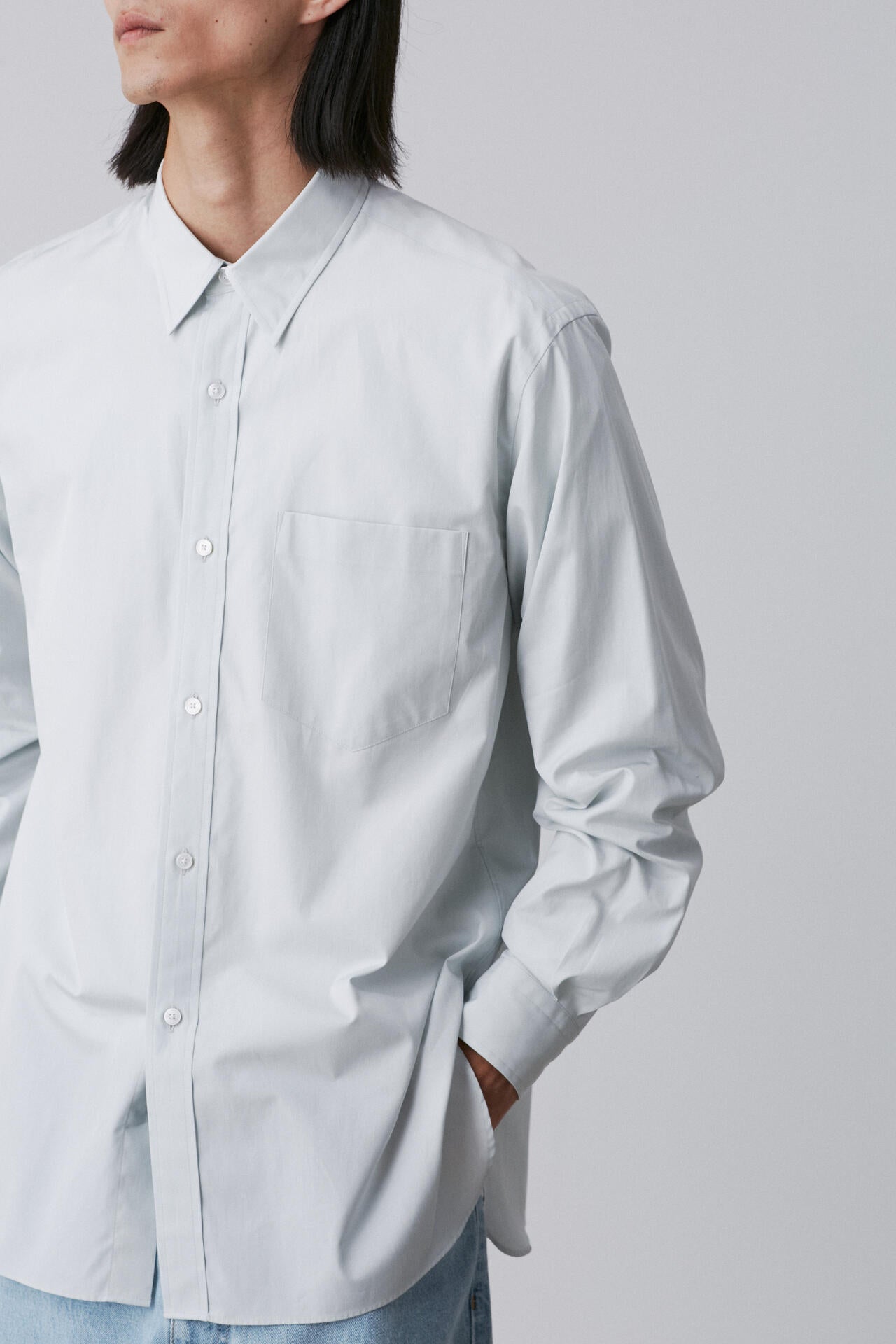YLEVE / COTTON BROAD SHIRT