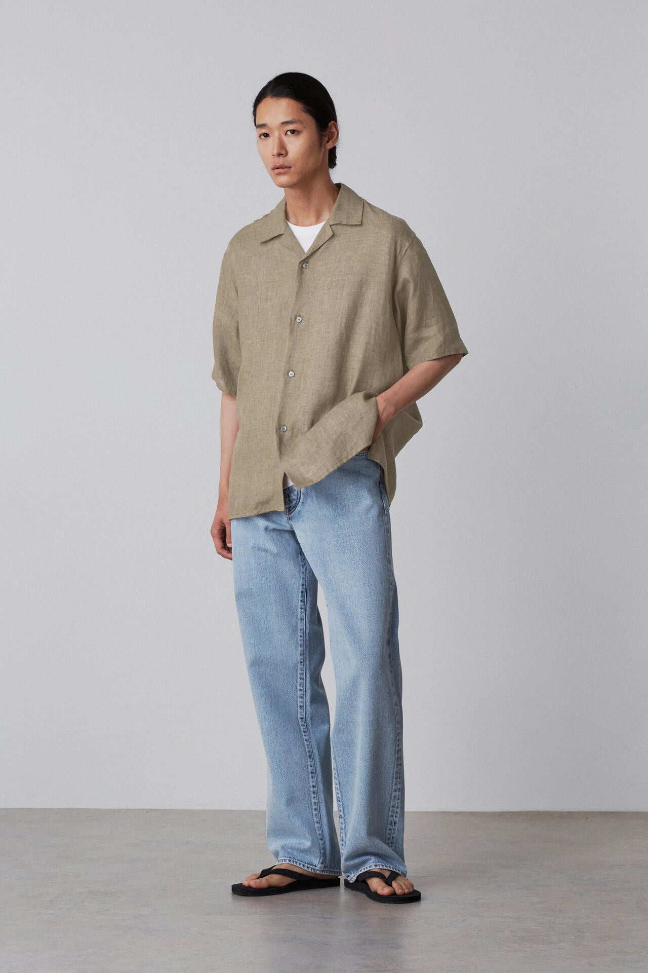 YLEVE / LINEN POPLIN SHIRT