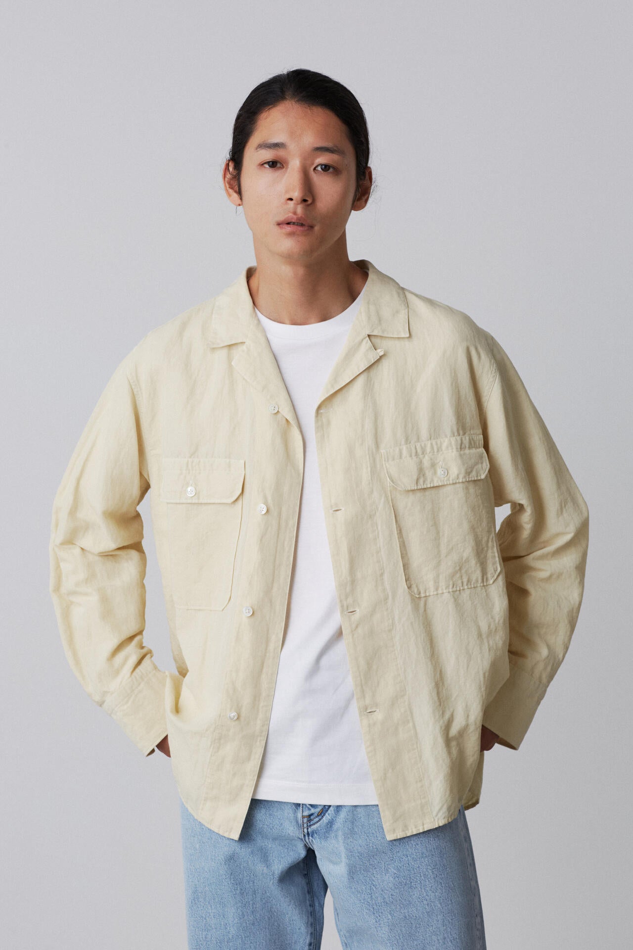 YLEVE / COTTON RAMIE BROAD SHIRT