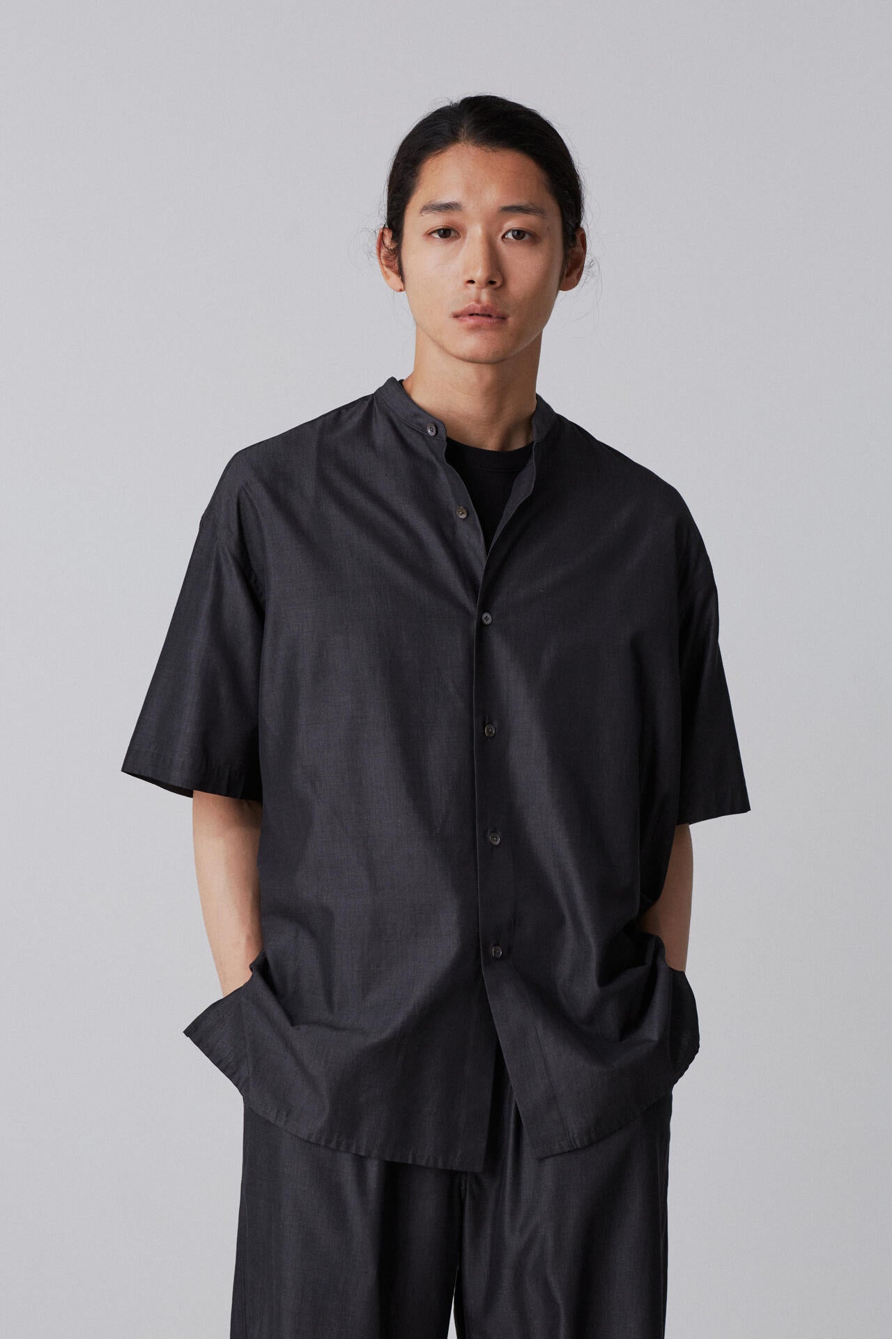YLEVE / SILK CHAMBRAY SHIRT