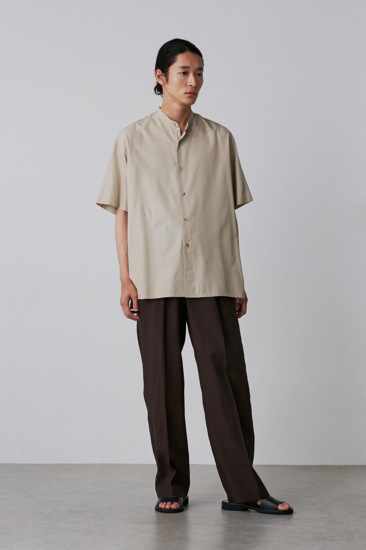 YLEVE / SILK CHAMBRAY SHIRT