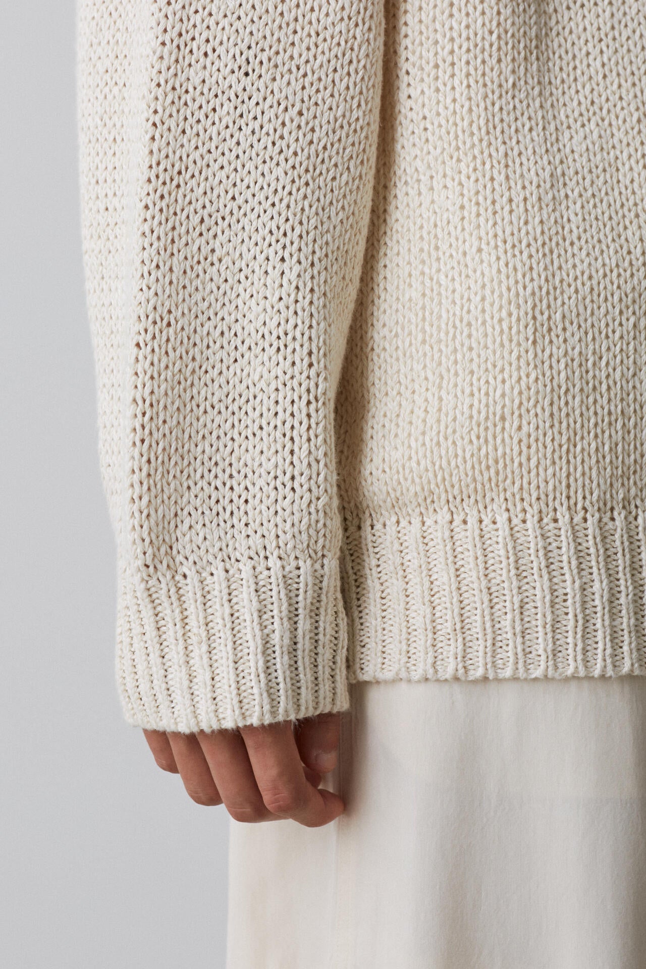 YLEVE / EUROPEAN LINEN SILK BASQUE KNIT PULL OVER