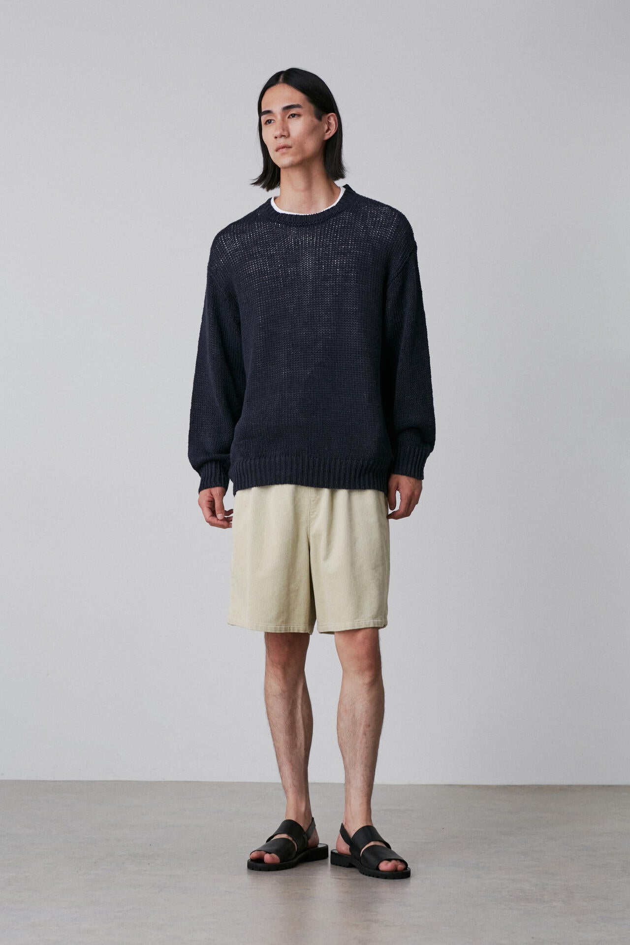 YLEVE / EUROPEAN LINEN SILK BASQUE KNIT PULL OVER
