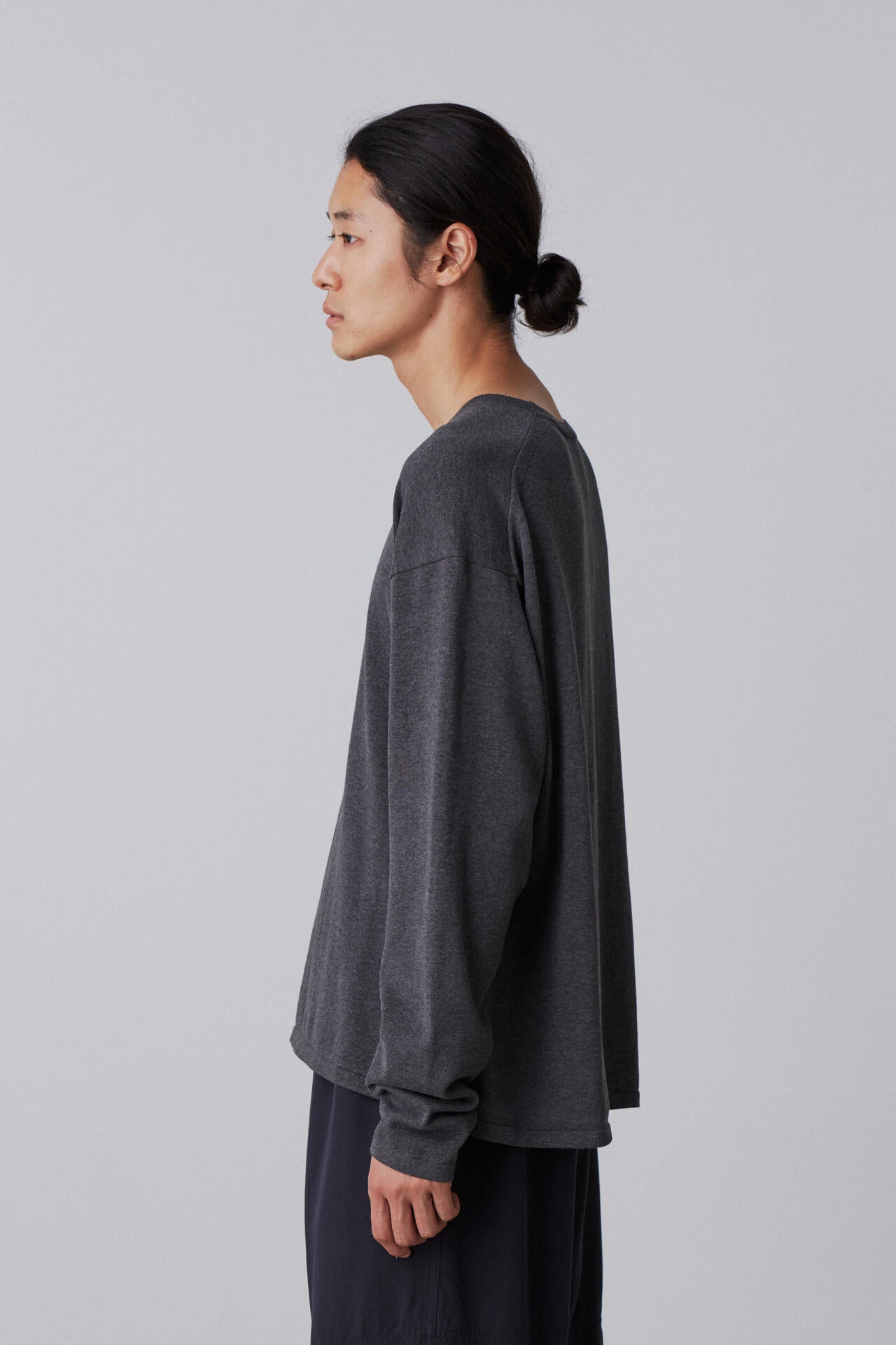 YLEVE / GAS SINGEING COTTON KNIT PULL OVER