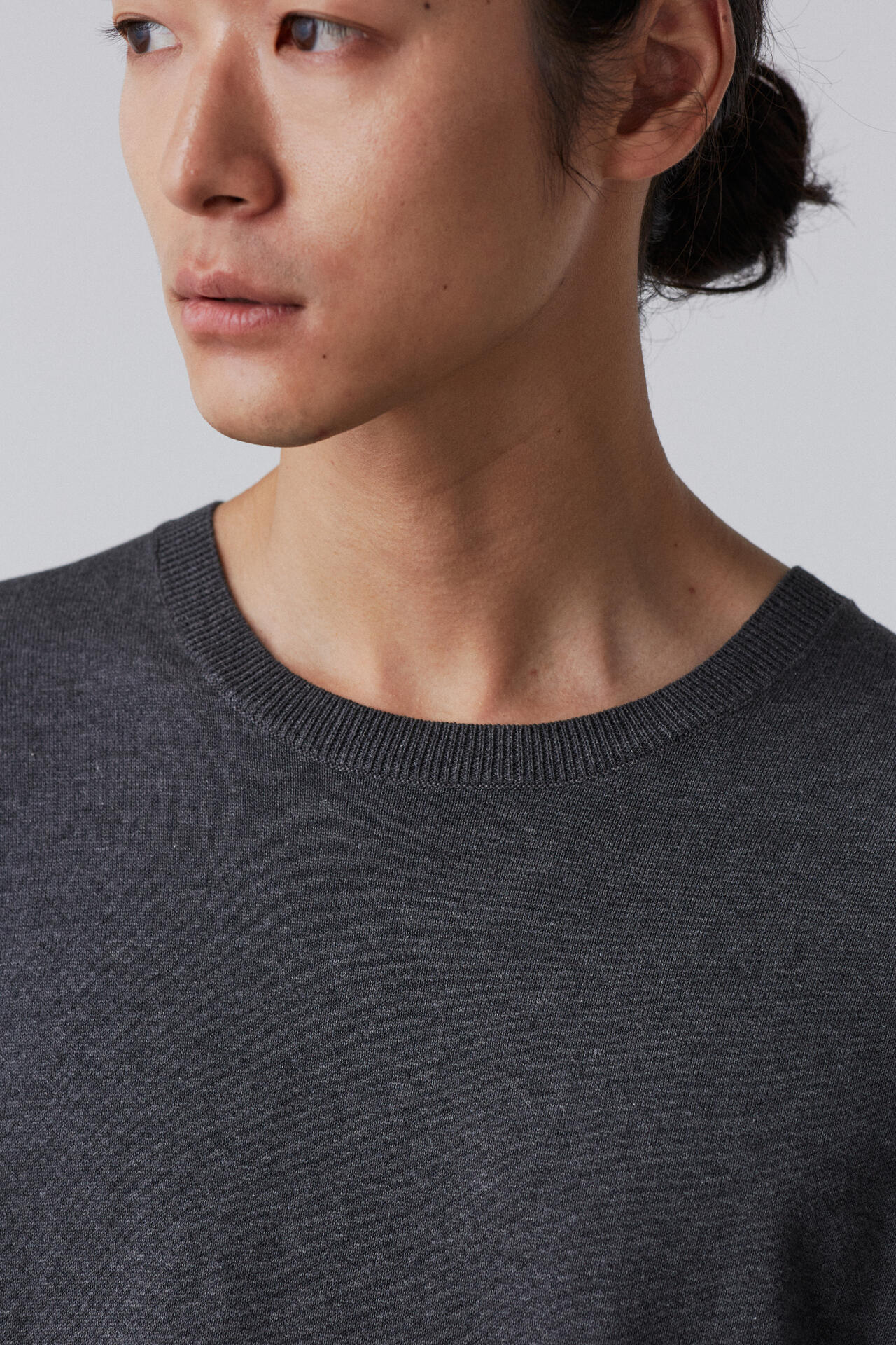 YLEVE / GAS SINGEING COTTON KNIT PULL OVER