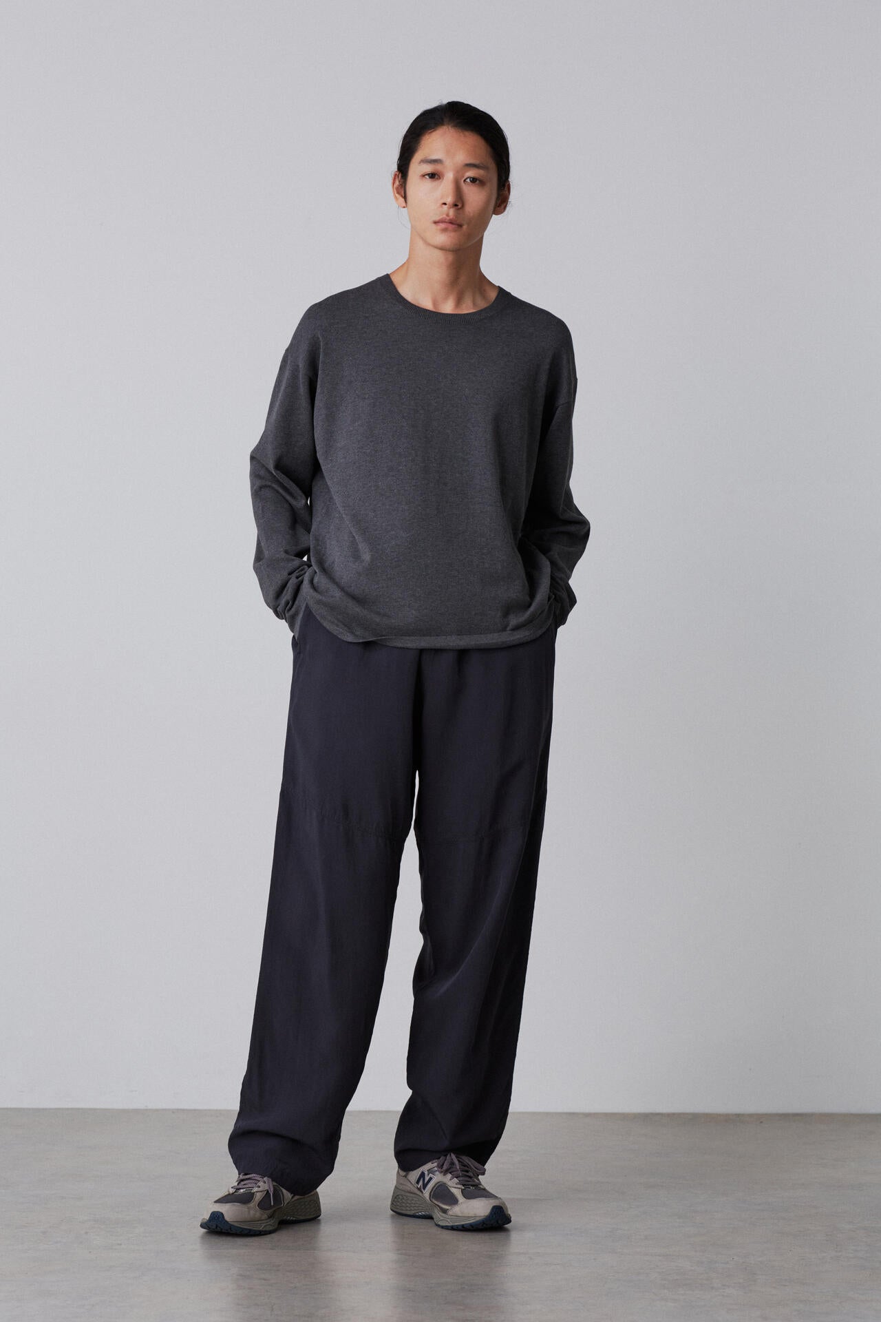 YLEVE / GAS SINGEING COTTON KNIT PULL OVER