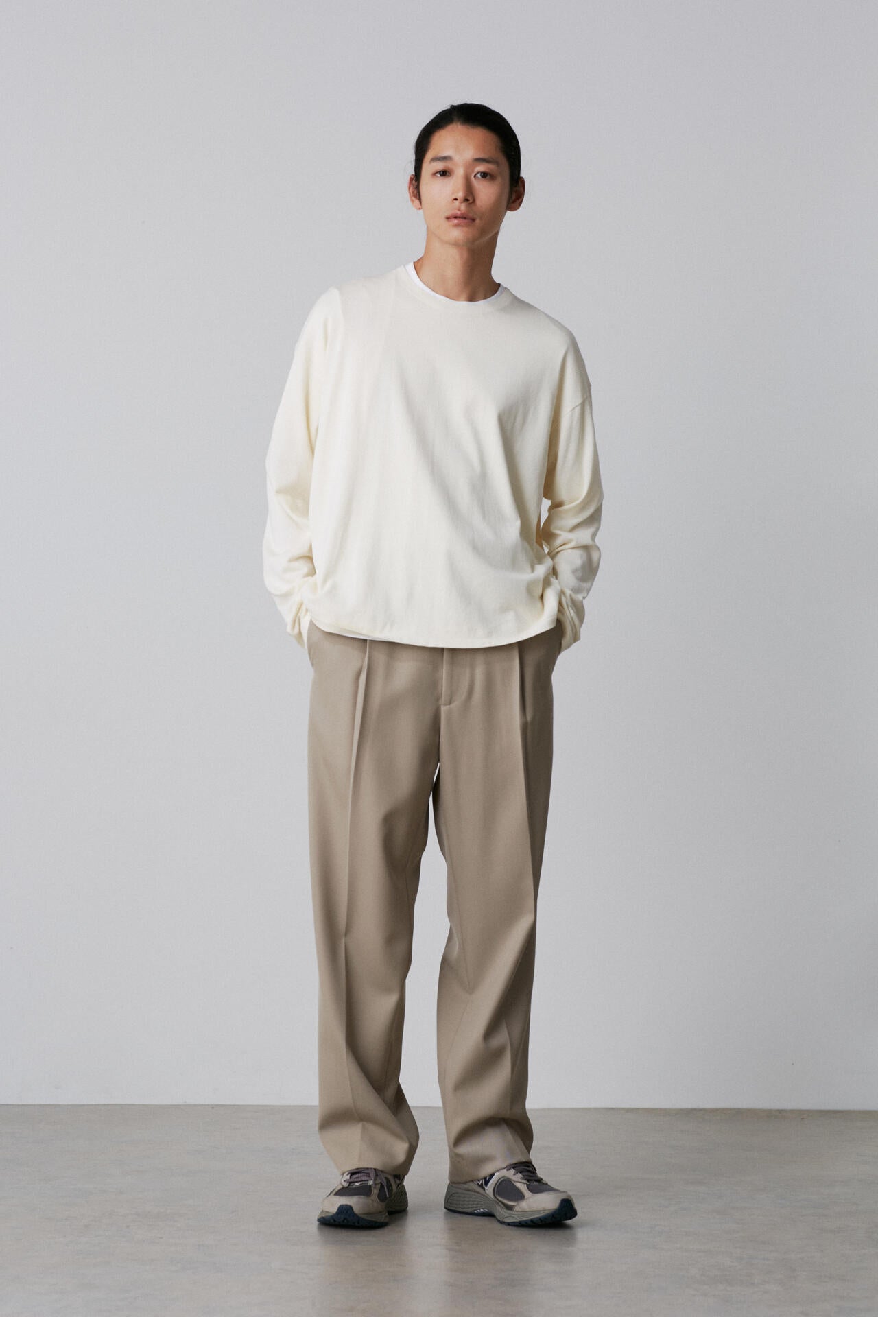 YLEVE / GAS SINGEING COTTON KNIT PULL OVER