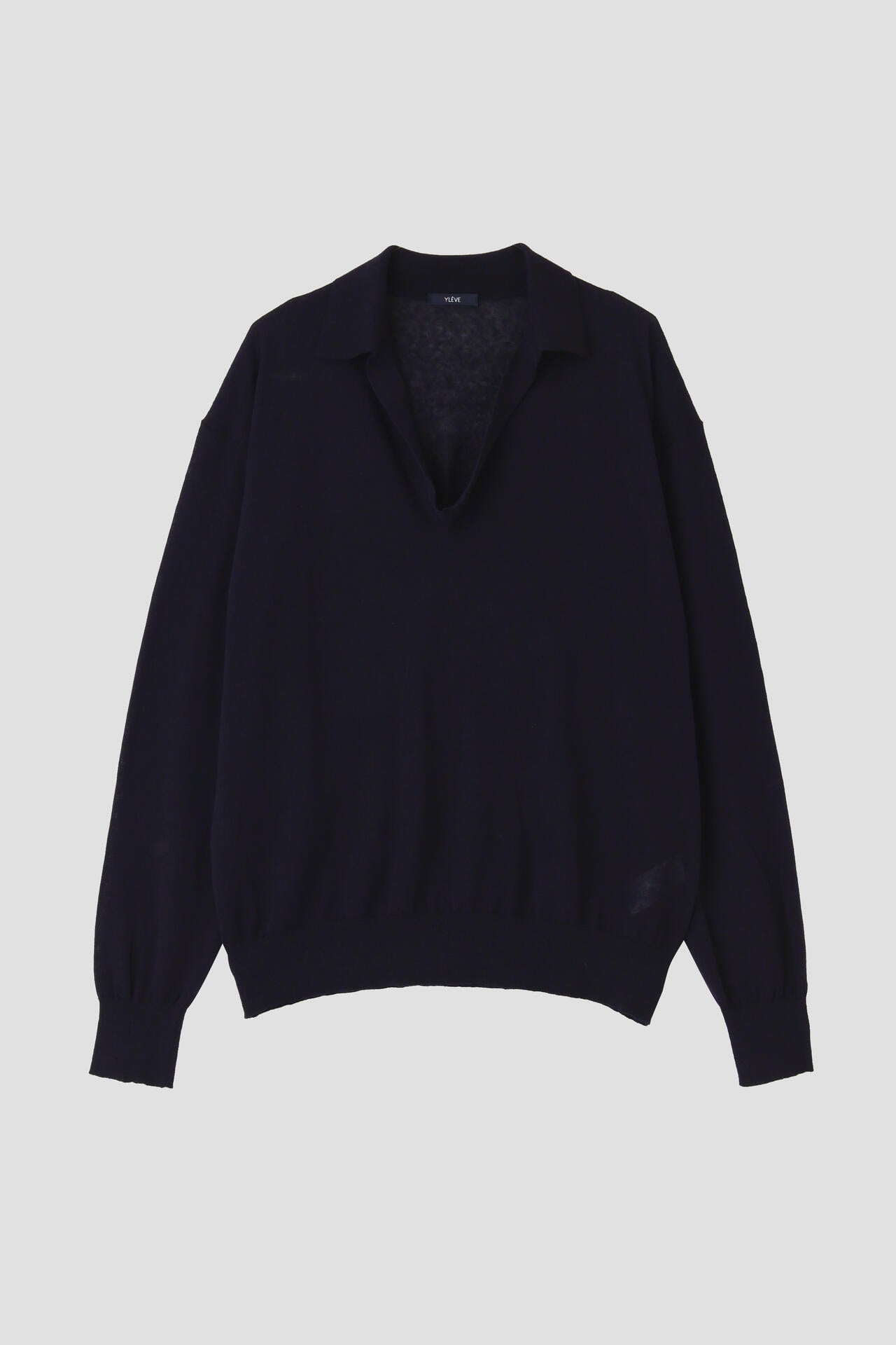 YLEVE / LINEN COTTON SKIPPER KNIT PULL OVER