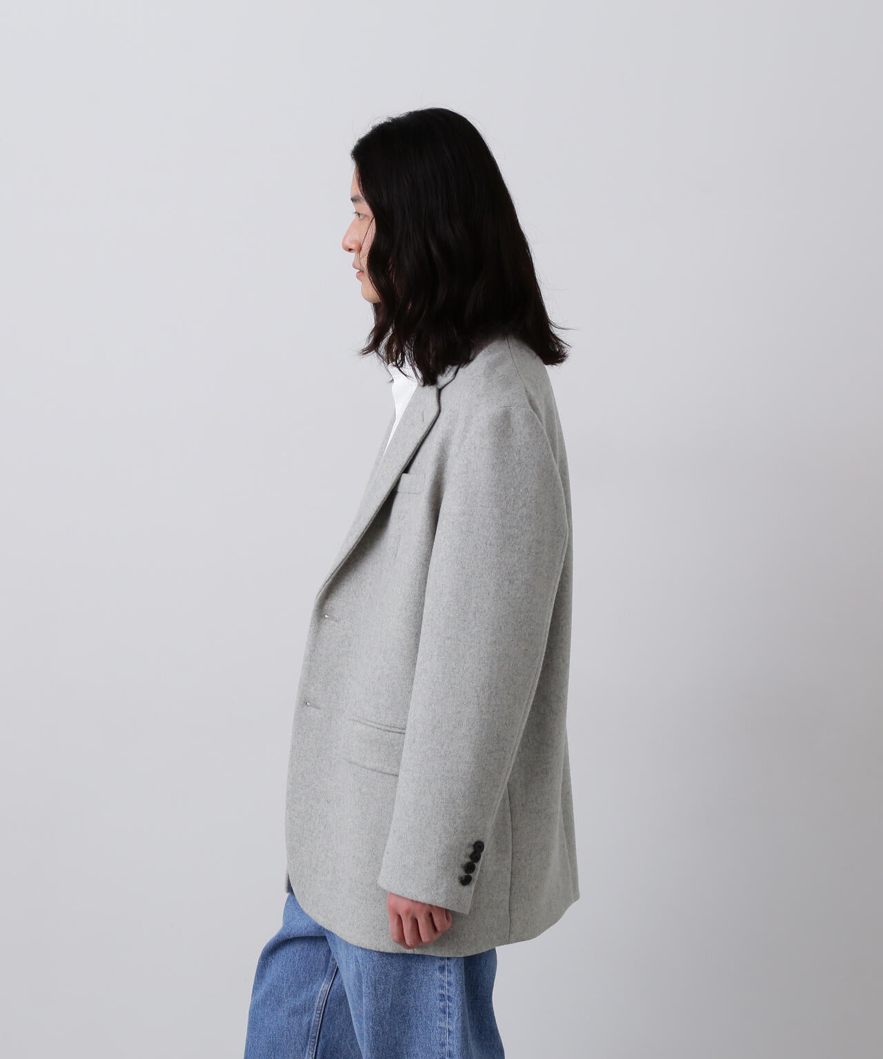 YLEVE / NON MULESING WOOL OVERDYE MELTON JACKET