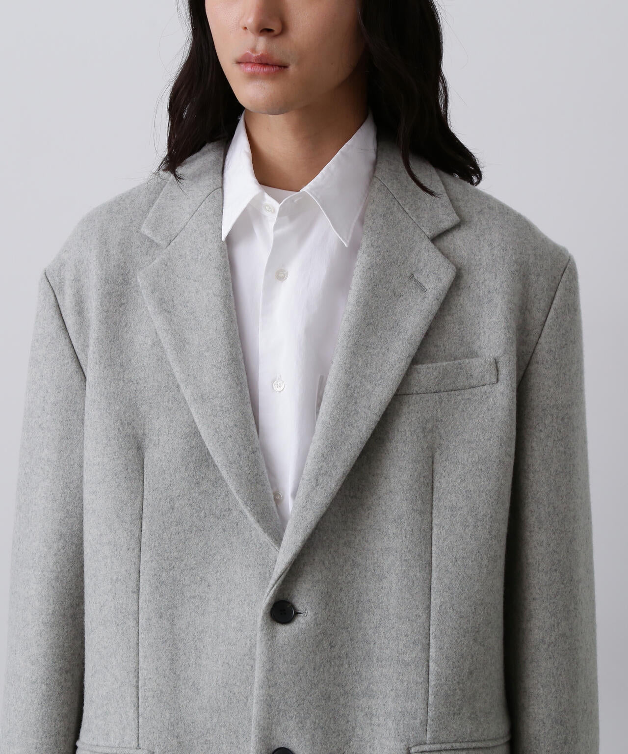 YLEVE / NON MULESING WOOL OVERDYE MELTON JACKET