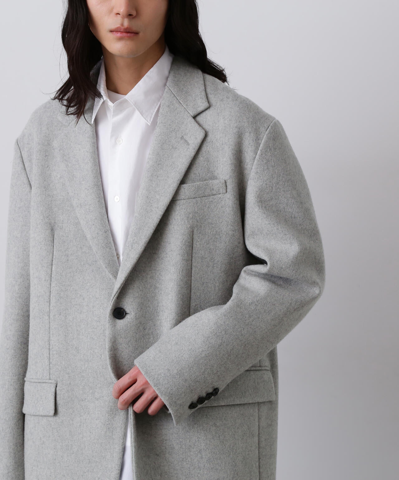 YLEVE / NON MULESING WOOL OVERDYE MELTON JACKET