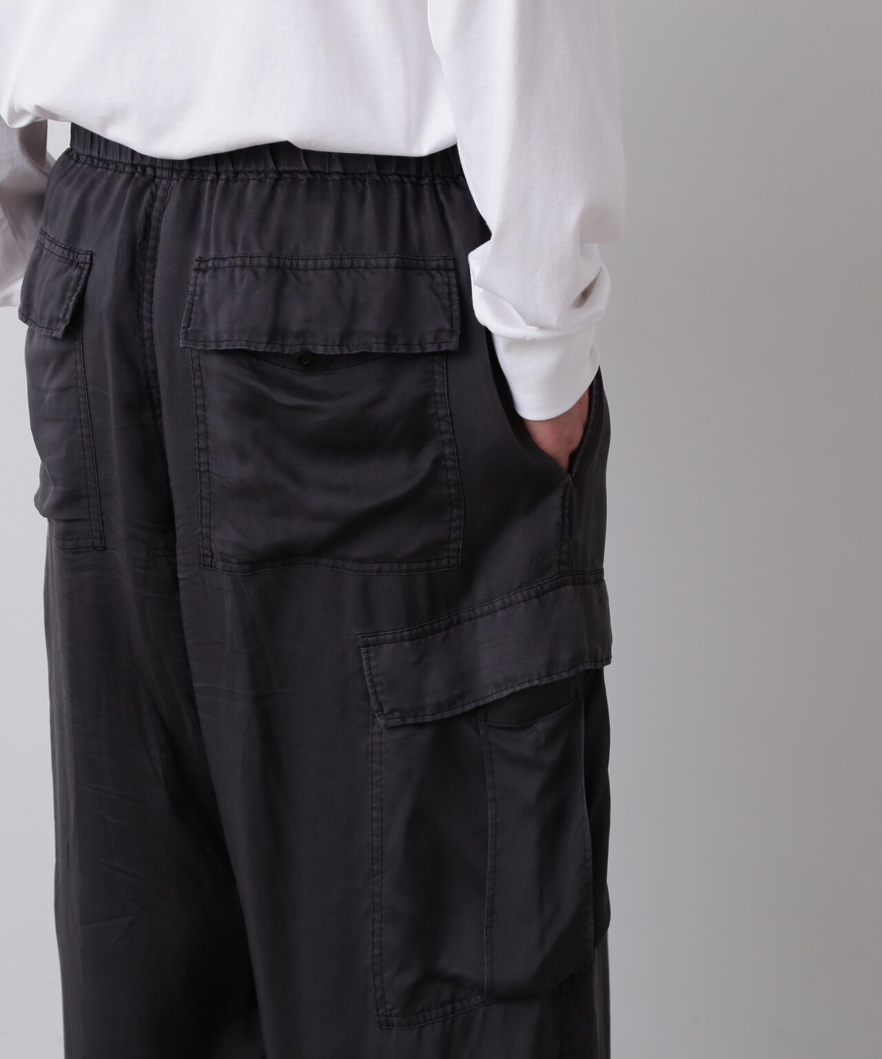 YLEVE / CUPRA TWILL GARMANT DYE EASY CARGO TROUSERS